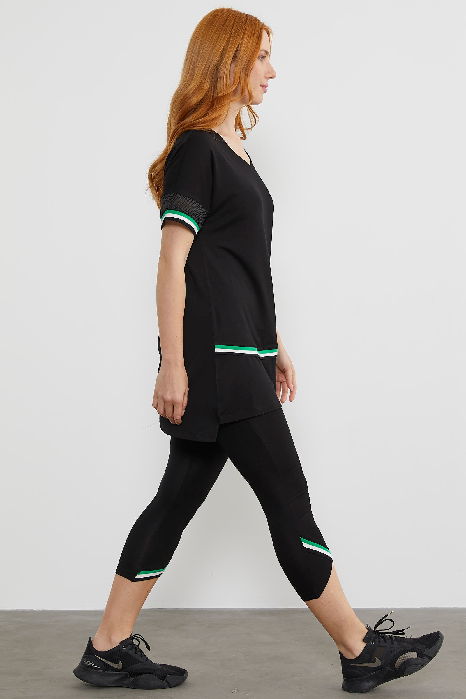 Neon Biye Detaylı Tayt Takım - Siyah (5) Sementa