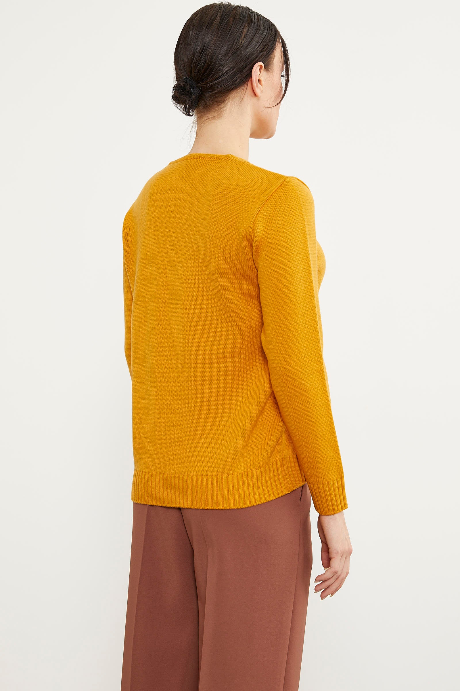 Önü Örgü Detaylı Triko Basic Kazak - Güneş (5) Sementa