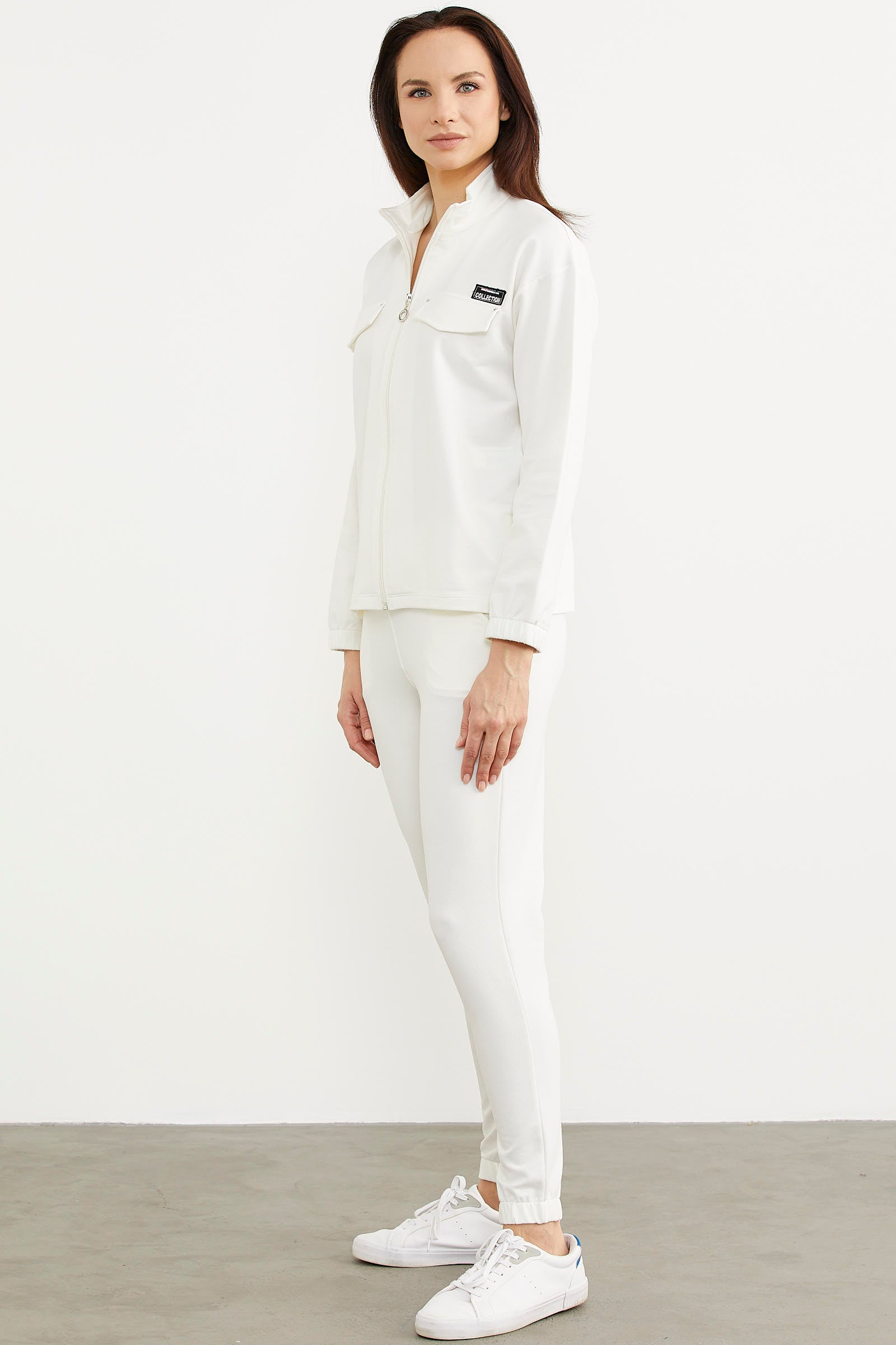 Oversize Cep Detaylı Eşofman Takım - Ekru (3) Sementa