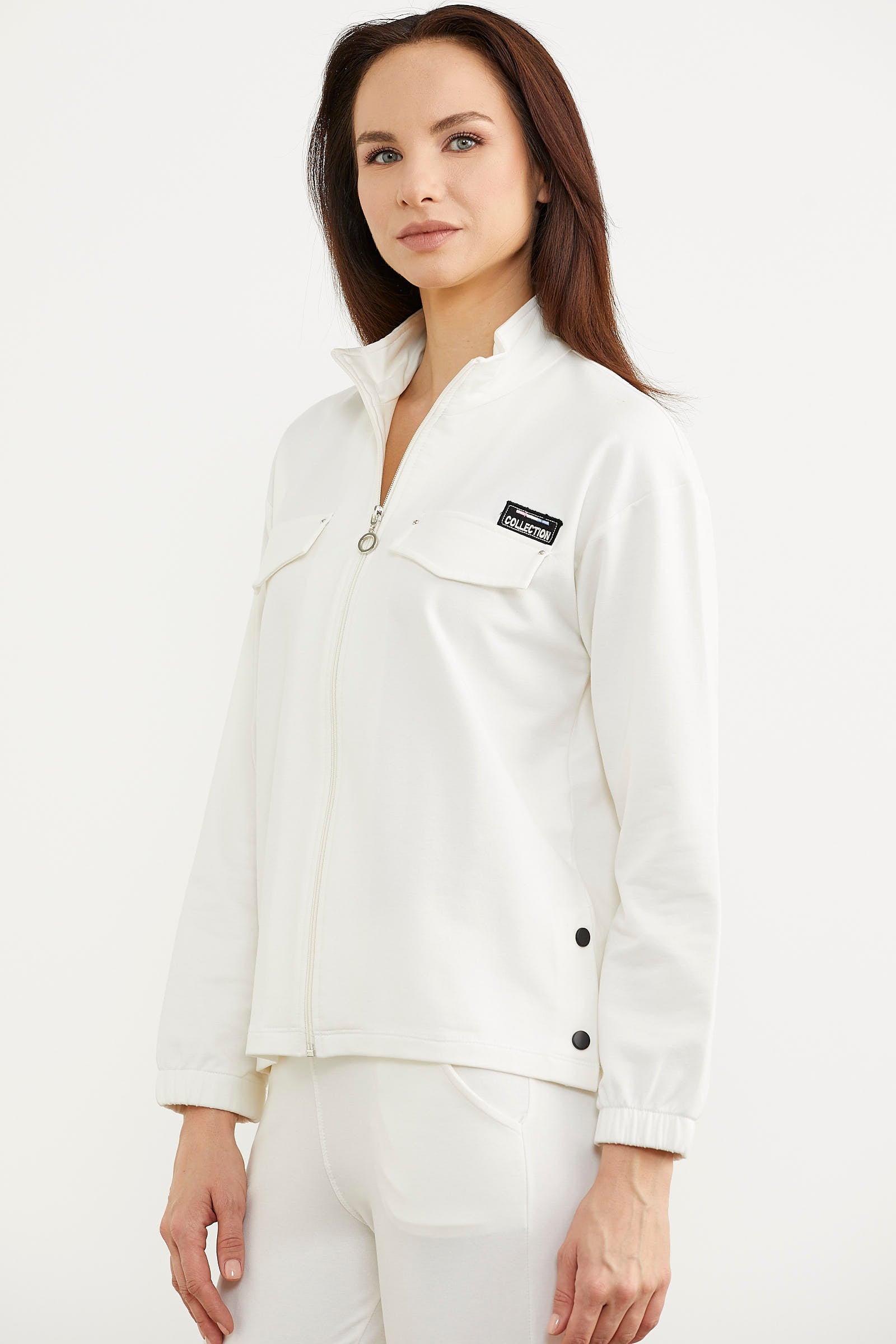 Oversize Cep Detaylı Eşofman Takım - Ekru (4) Sementa