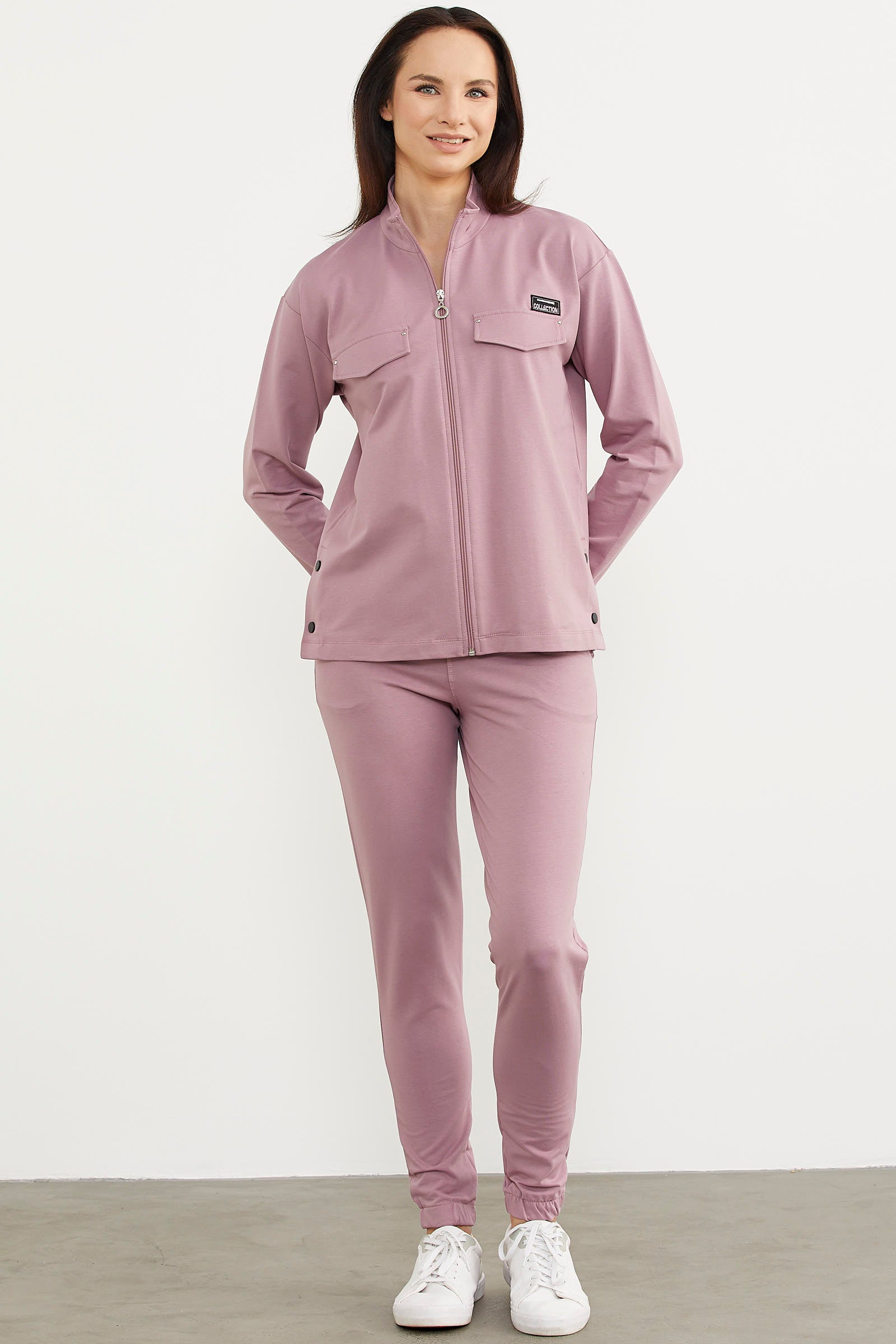 Oversize Cep Detaylı Eşofman Takım - Lila (2) Sementa