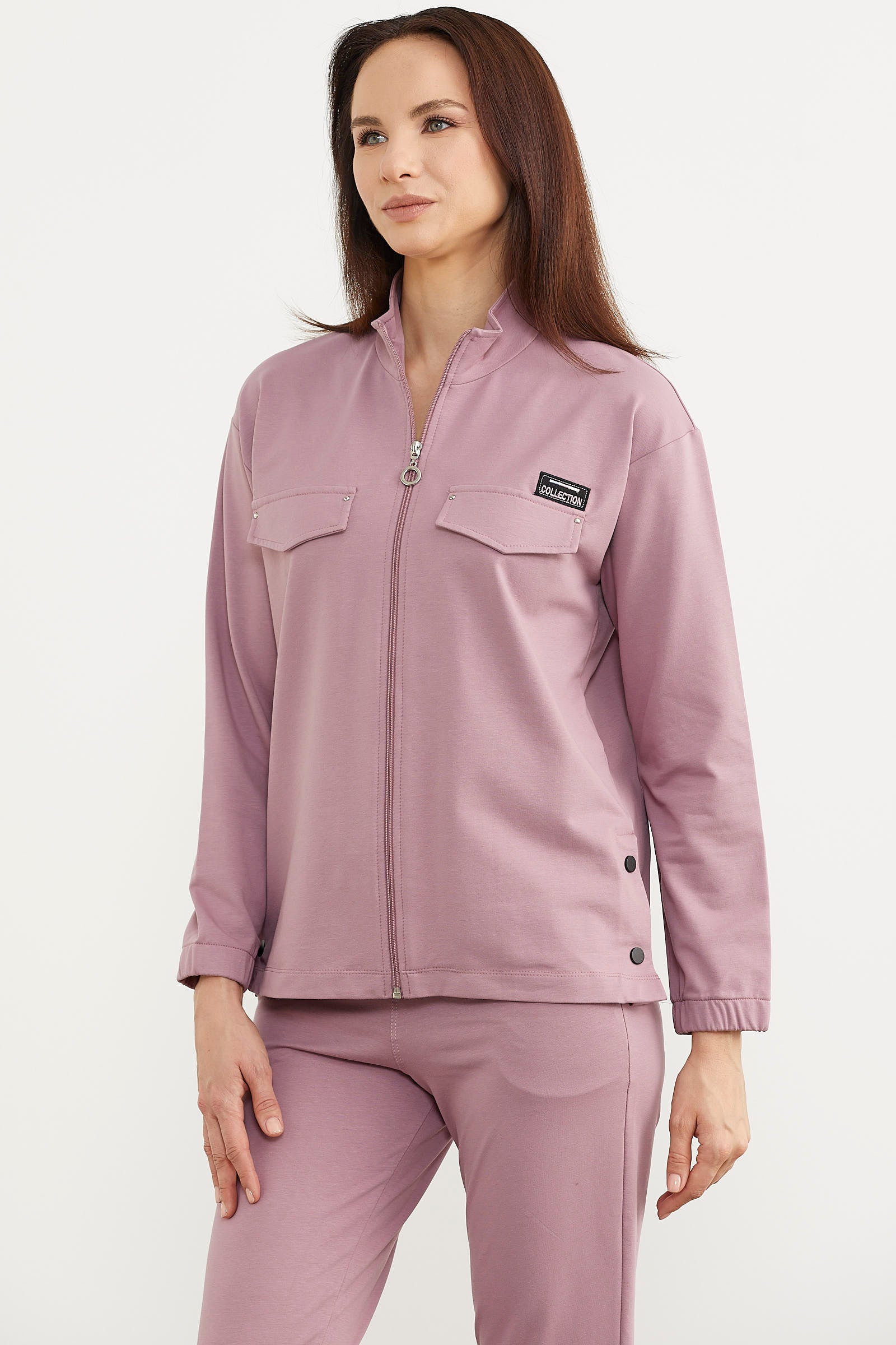 Oversize Cep Detaylı Eşofman Takım - Lila (3) Sementa