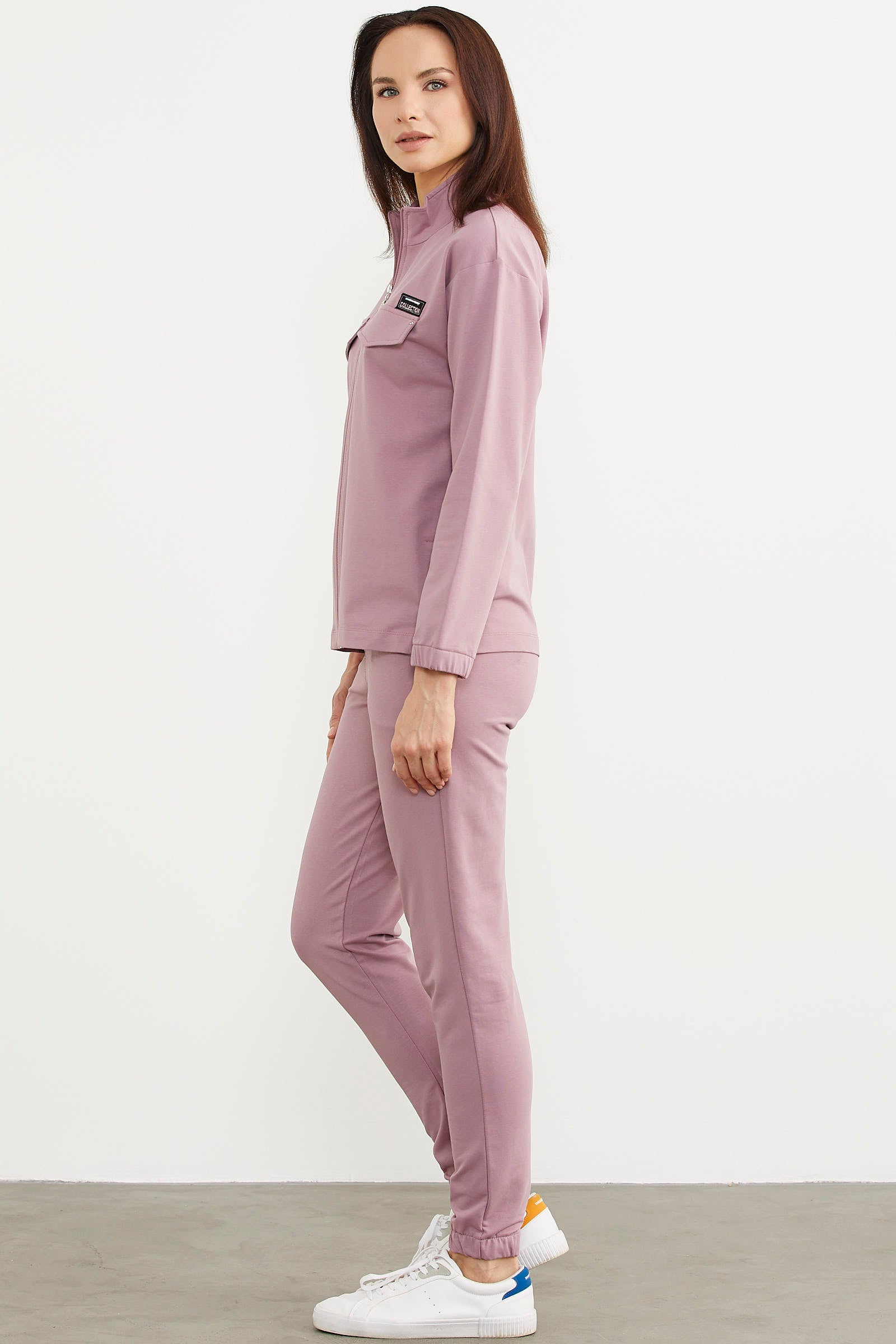 Oversize Cep Detaylı Eşofman Takım - Lila (5) Sementa