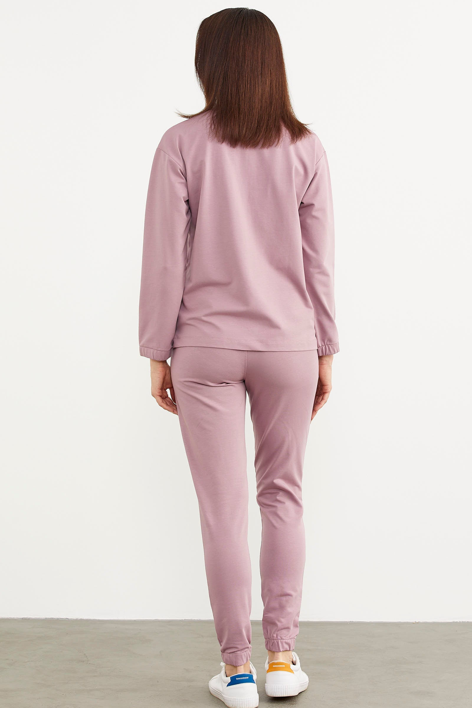 Oversize Cep Detaylı Eşofman Takım - Lila (7) Sementa