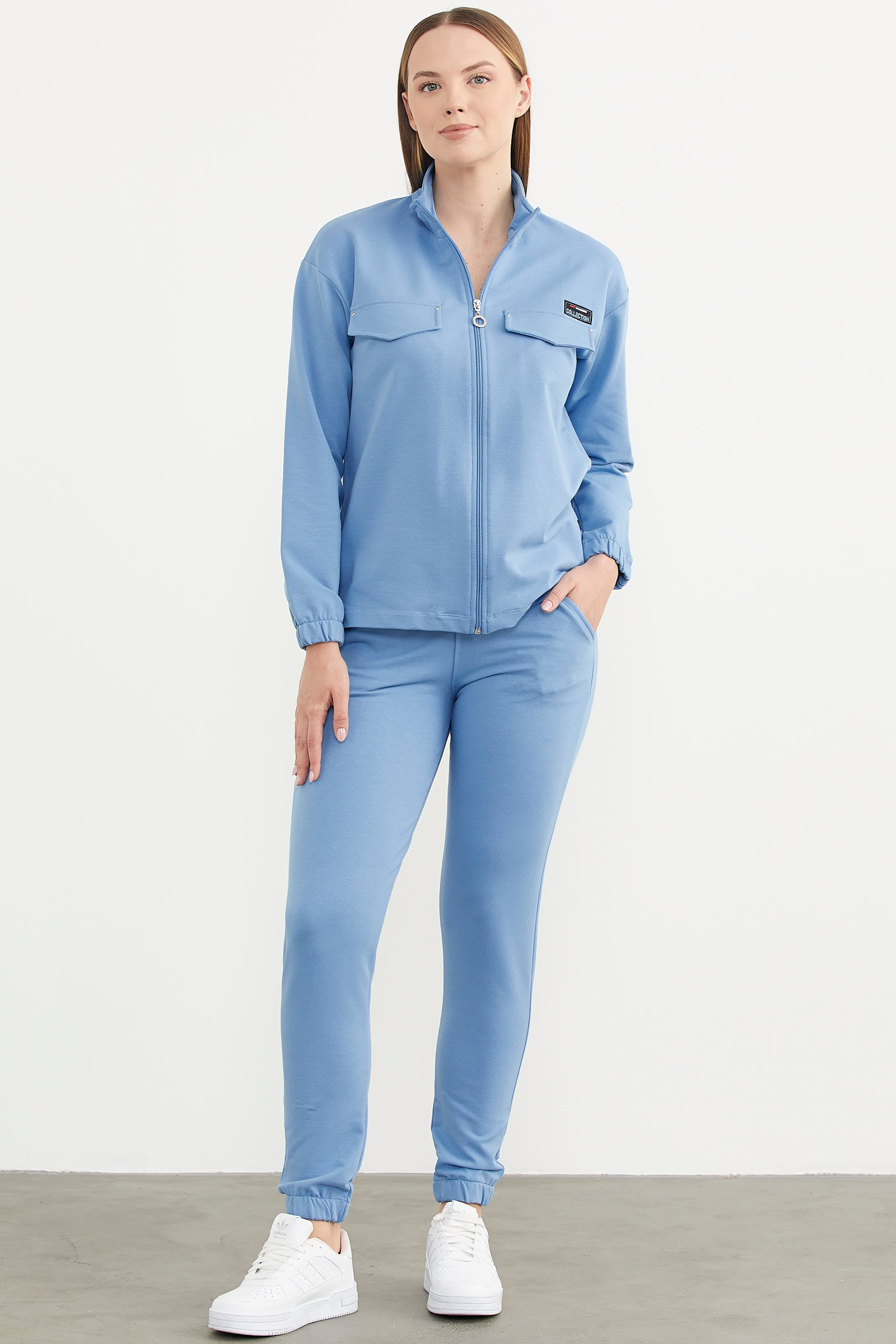 Oversize Cep Detaylı Eşofman Takım - Mavi (2) Sementa