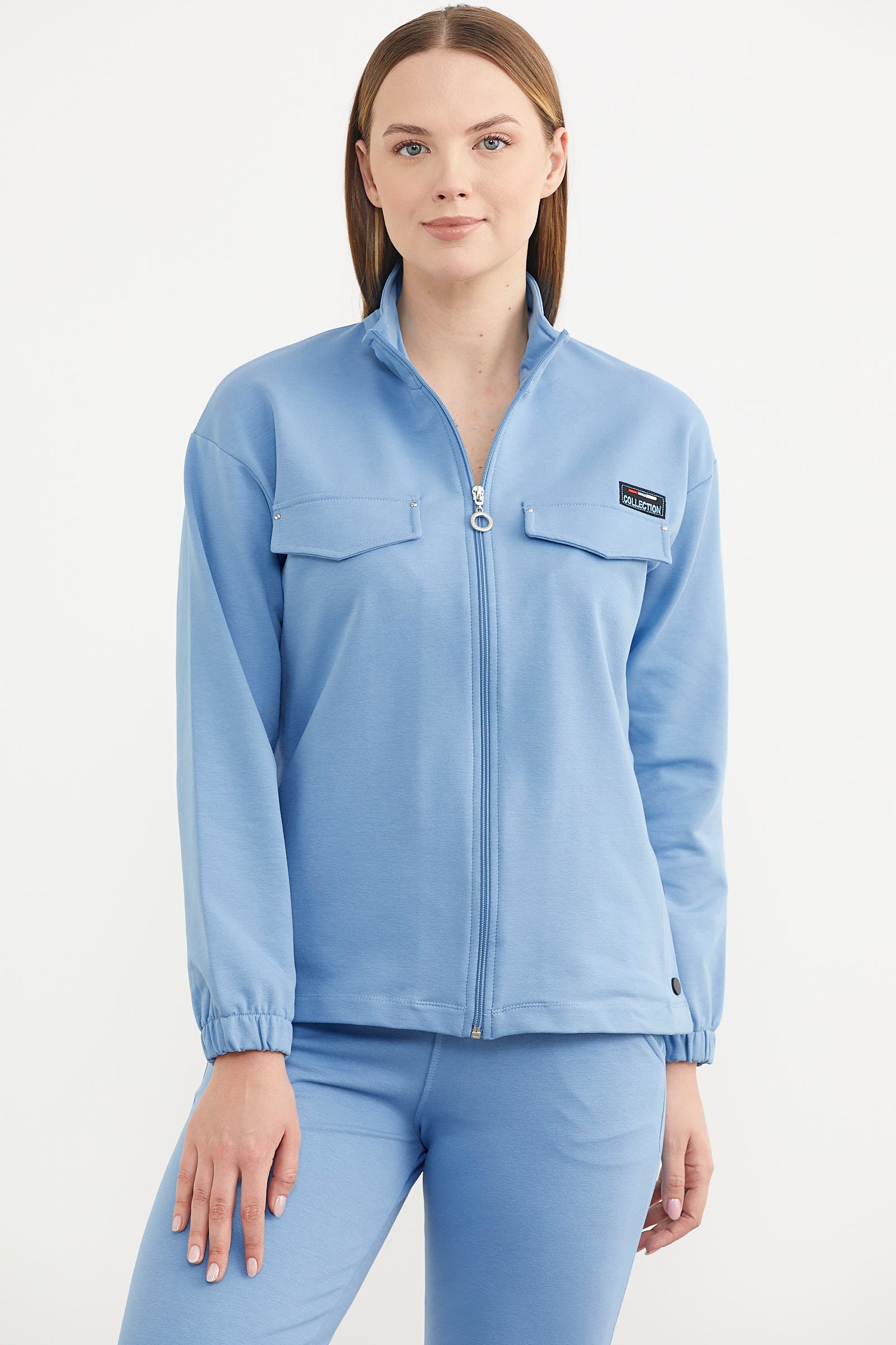 Oversize Cep Detaylı Eşofman Takım - Mavi (4) Sementa