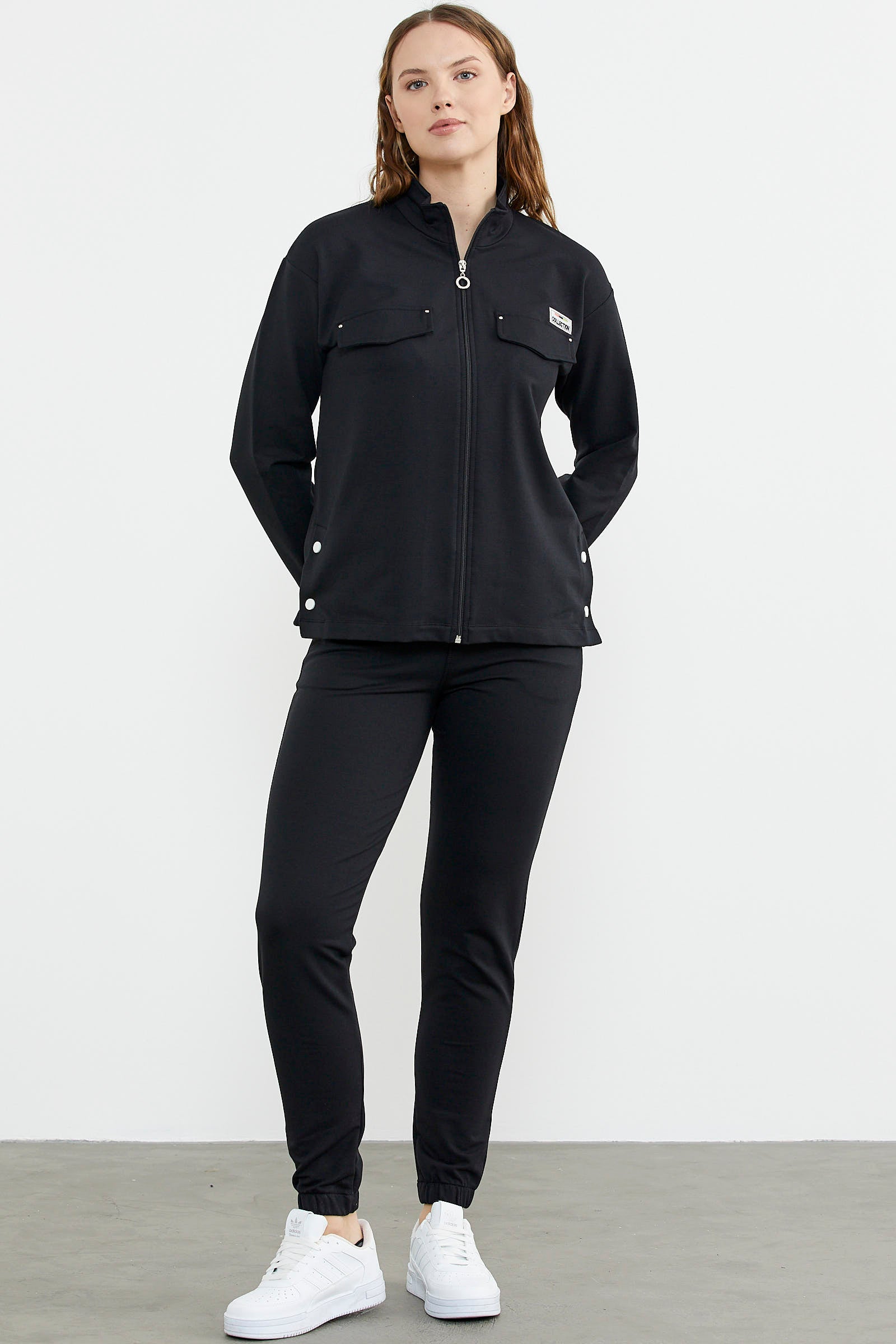 Oversize Cep Detaylı Eşofman Takım - Siyah (6) Sementa