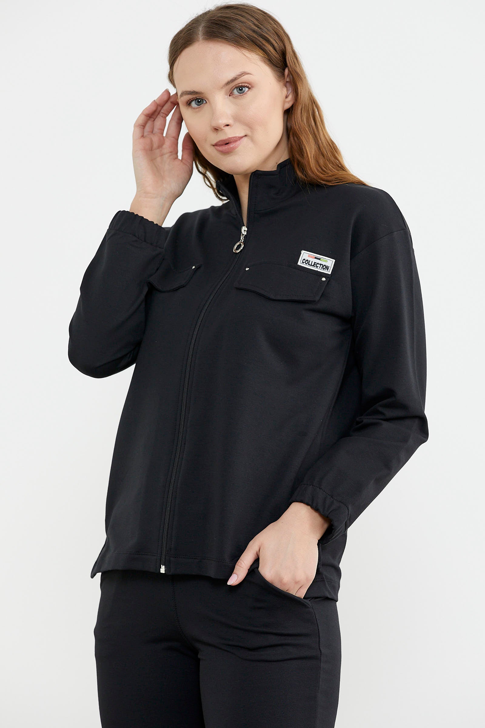 Oversize Cep Detaylı Eşofman Takım - Siyah (7) Sementa