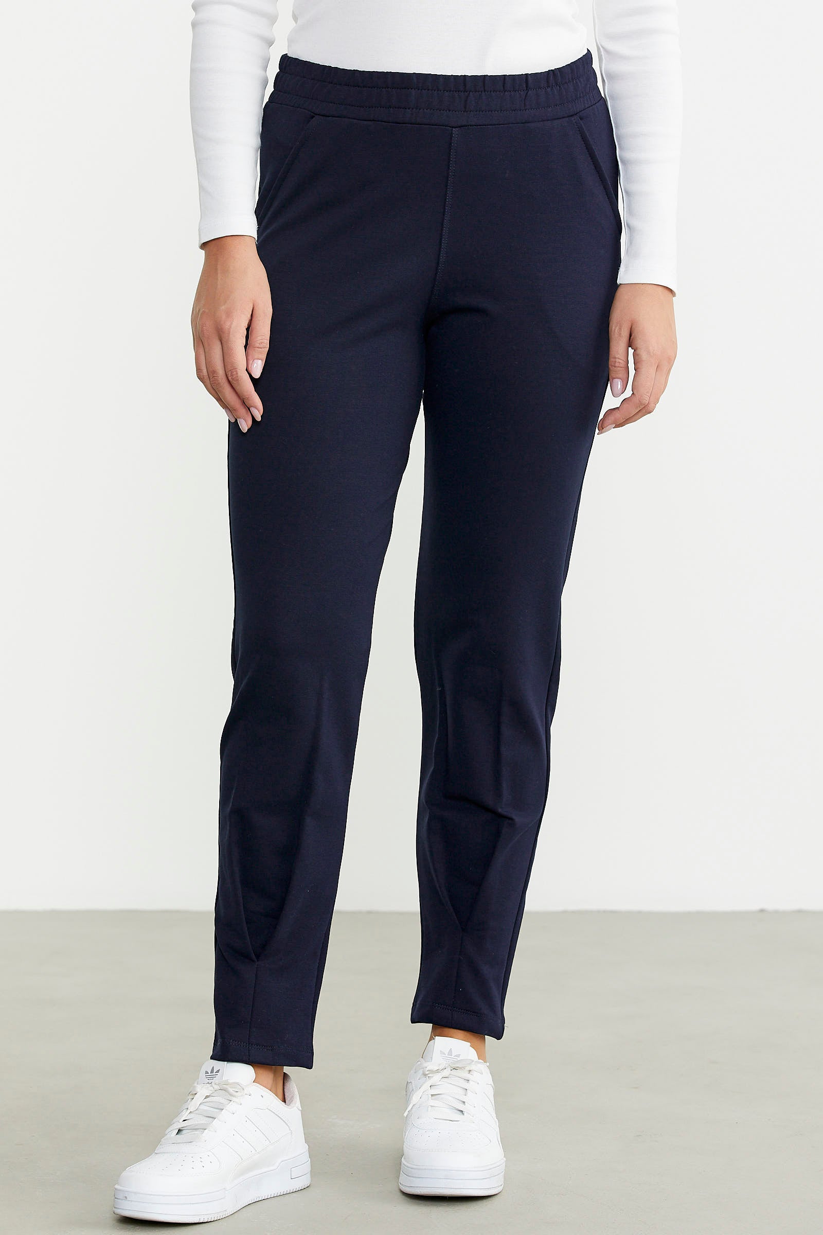 Paça Detaylı Beli Lastikli Eşofman Altı - Lacivert - Sementa