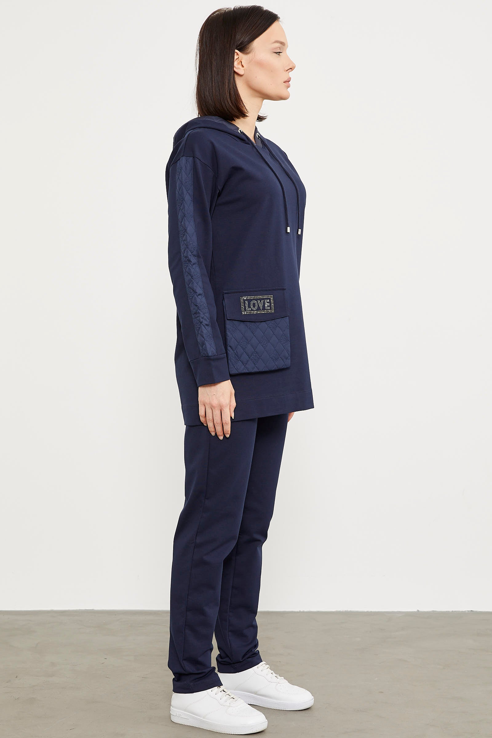 Rahat Kalıp Büyük Cepli Eşofman Takım - Lacivert (6) Sementa