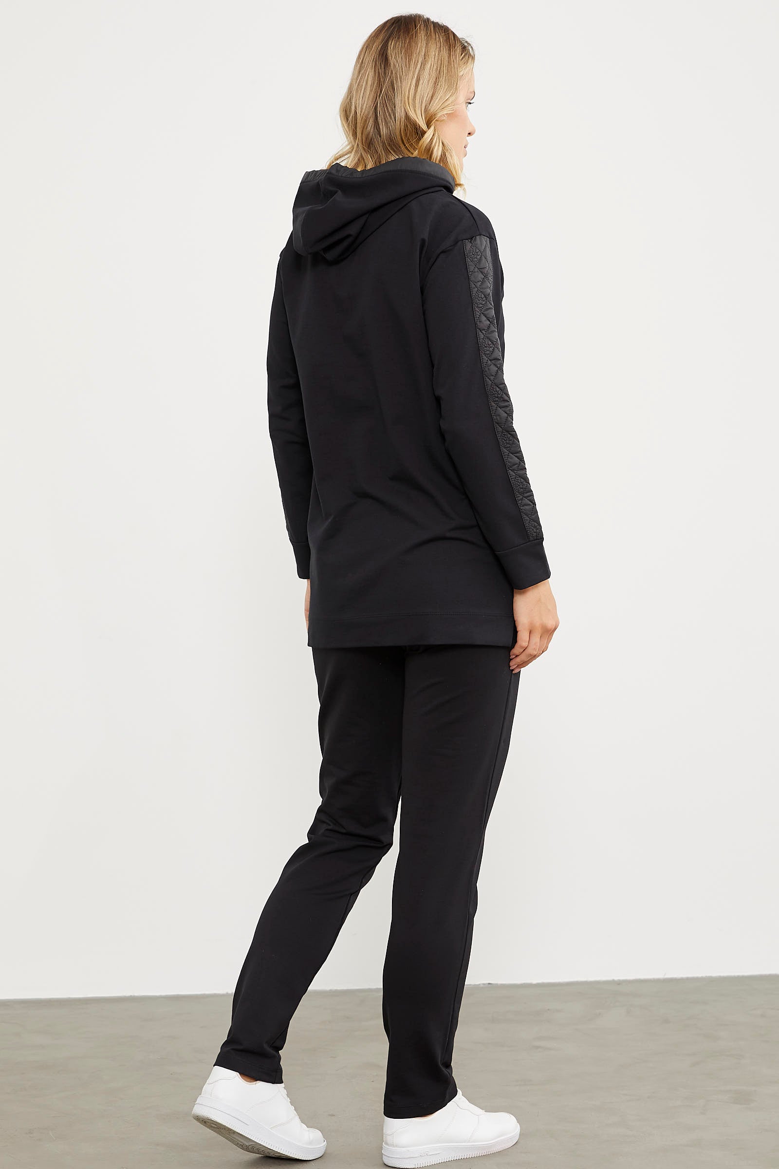 Rahat Kalıp Büyük Cepli Eşofman Takım - Siyah (8) Sementa