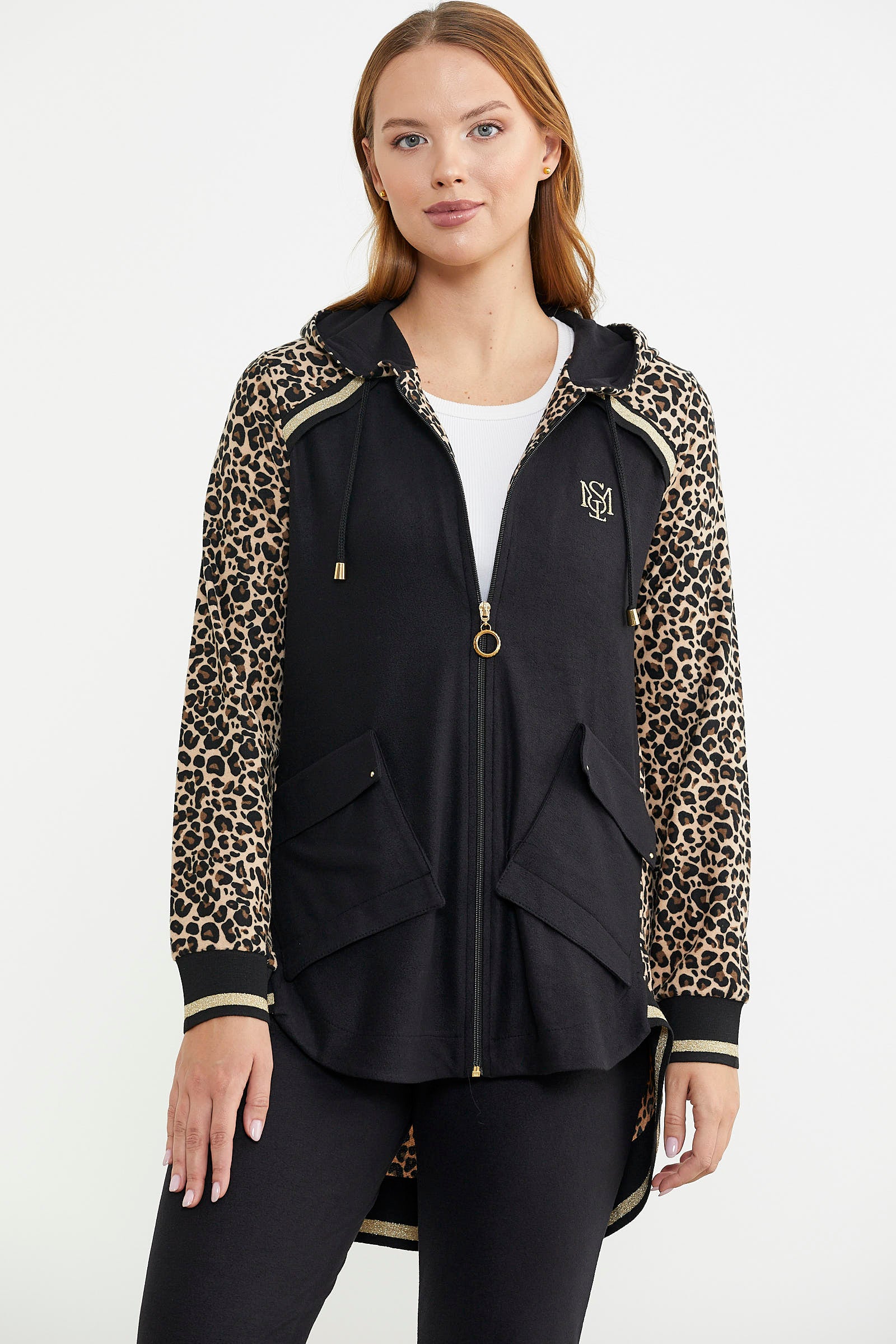 Rahat Kalıp Leopar Kombinli Takım - Kahve - Sementa