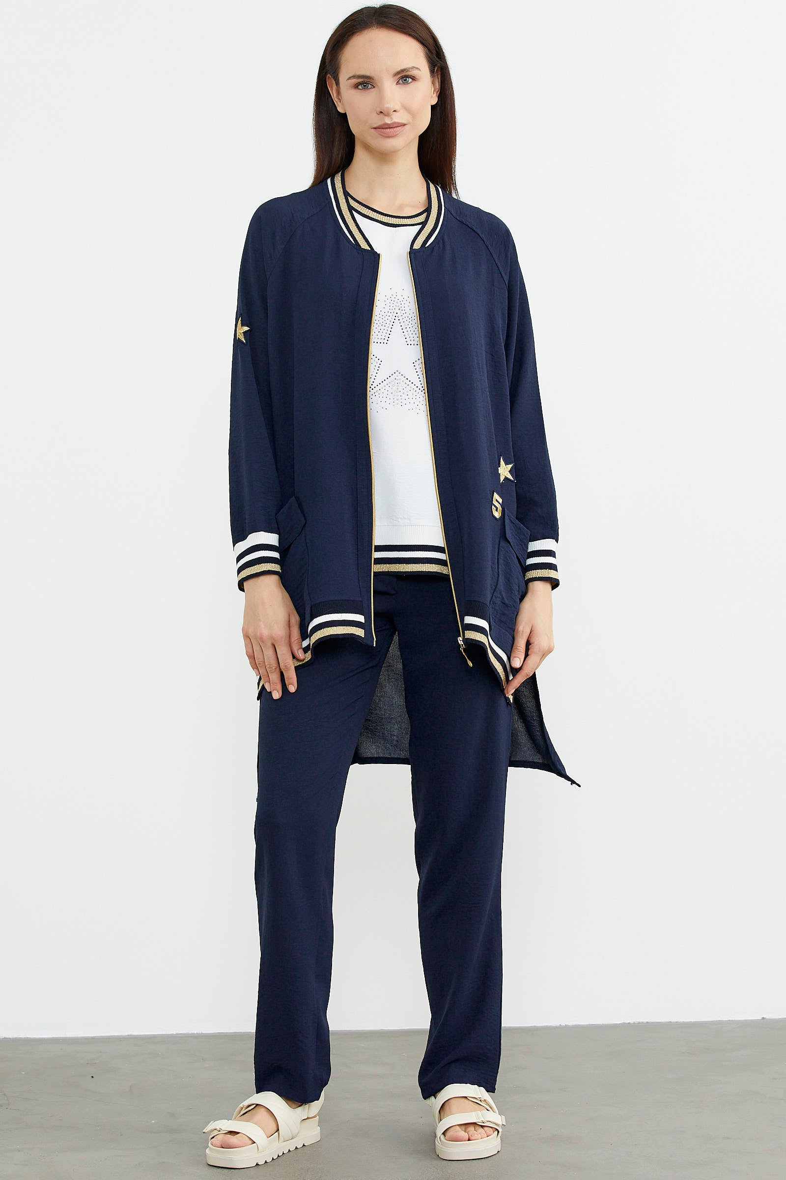 Rahat Kalıp Üçlü Krep Takım - Lacivert (1) Sementa