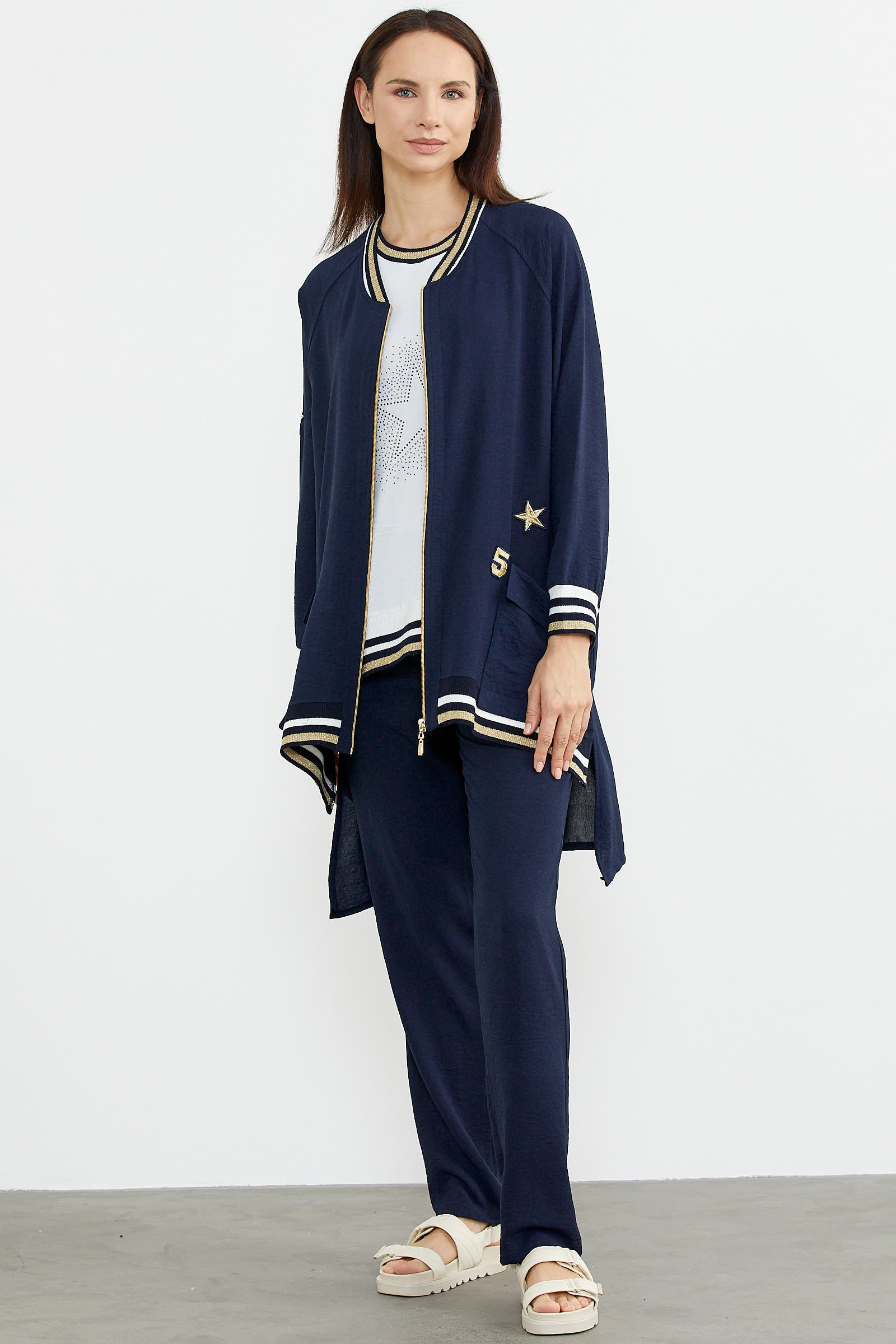 Rahat Kalıp Üçlü Krep Takım - Lacivert (2) Sementa