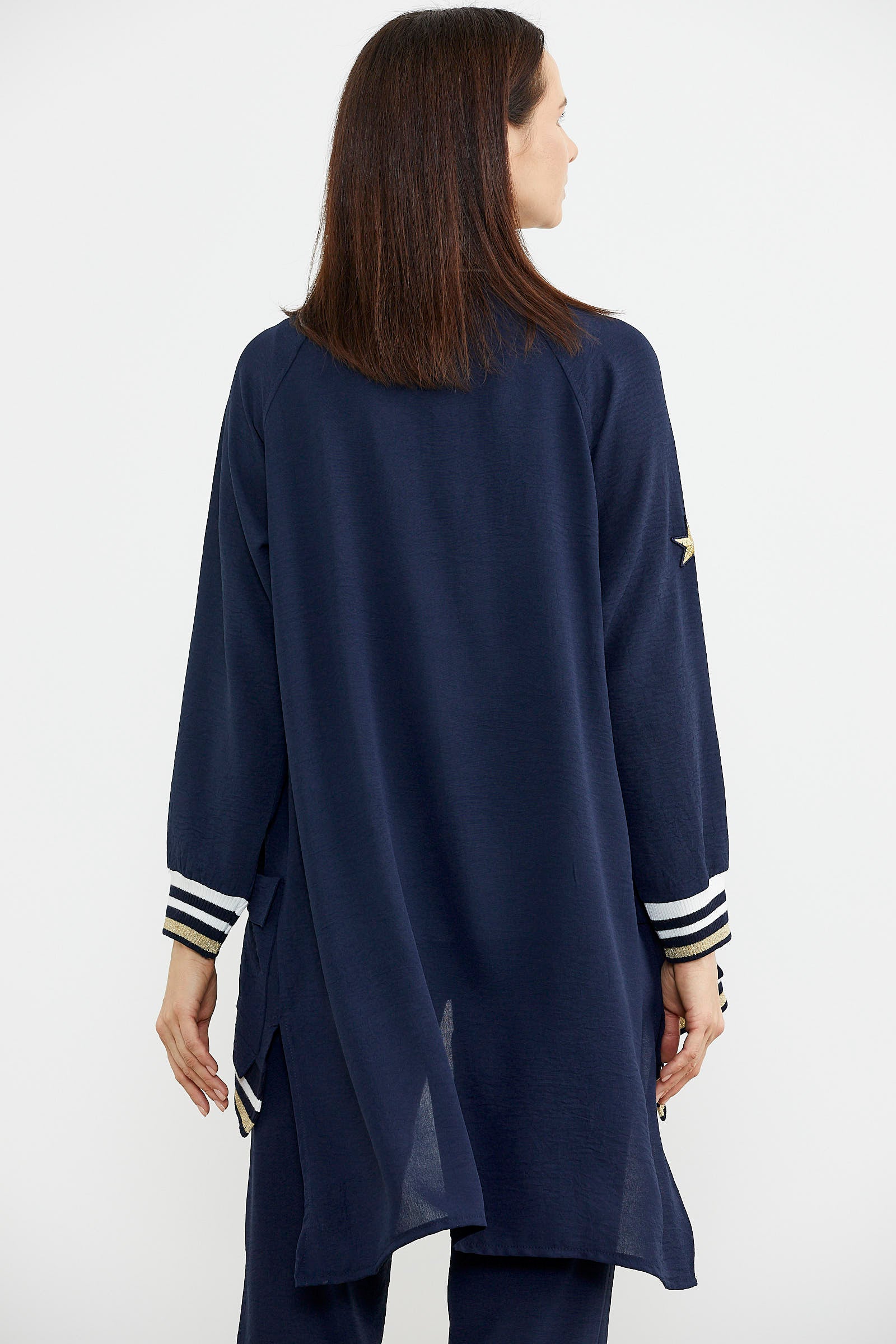 Rahat Kalıp Üçlü Krep Takım - Lacivert (8) Sementa