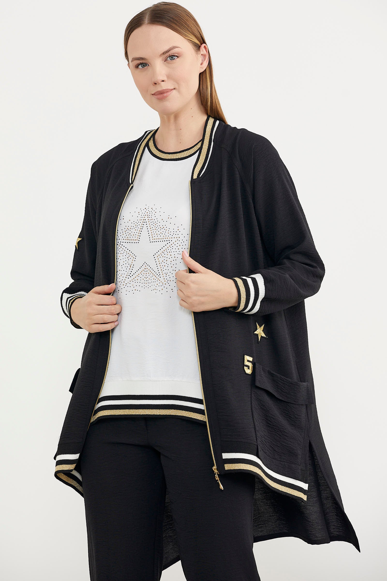 Rahat Kalıp Üçlü Krep Takım - Siyah (3) Sementa