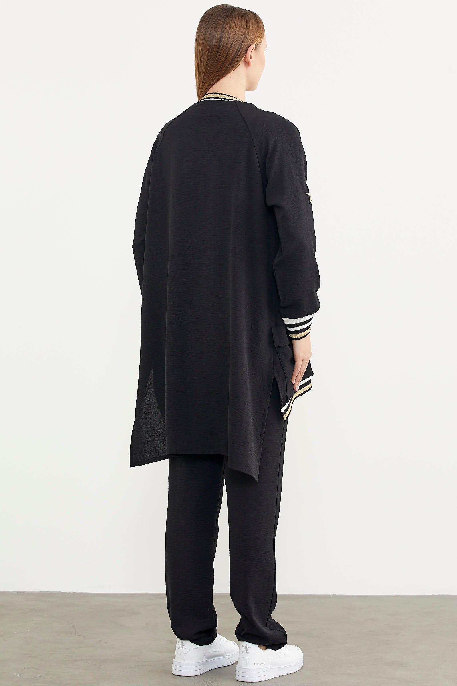 Rahat Kalıp Üçlü Krep Takım - Siyah (6) Sementa