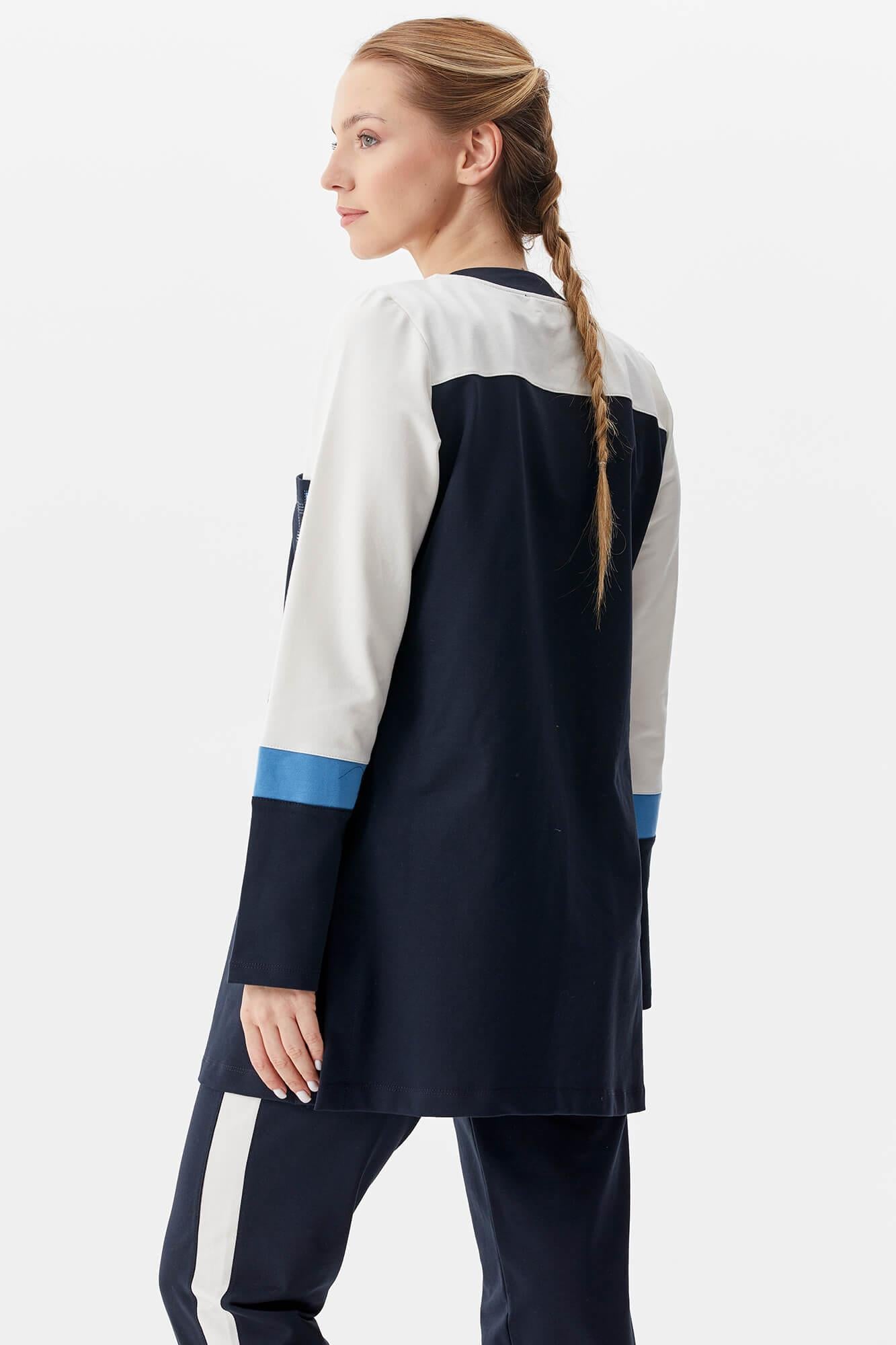 Rahat Kalıp Üçlü Tunik Eşofman Takım - Lacivert (7) Sementa