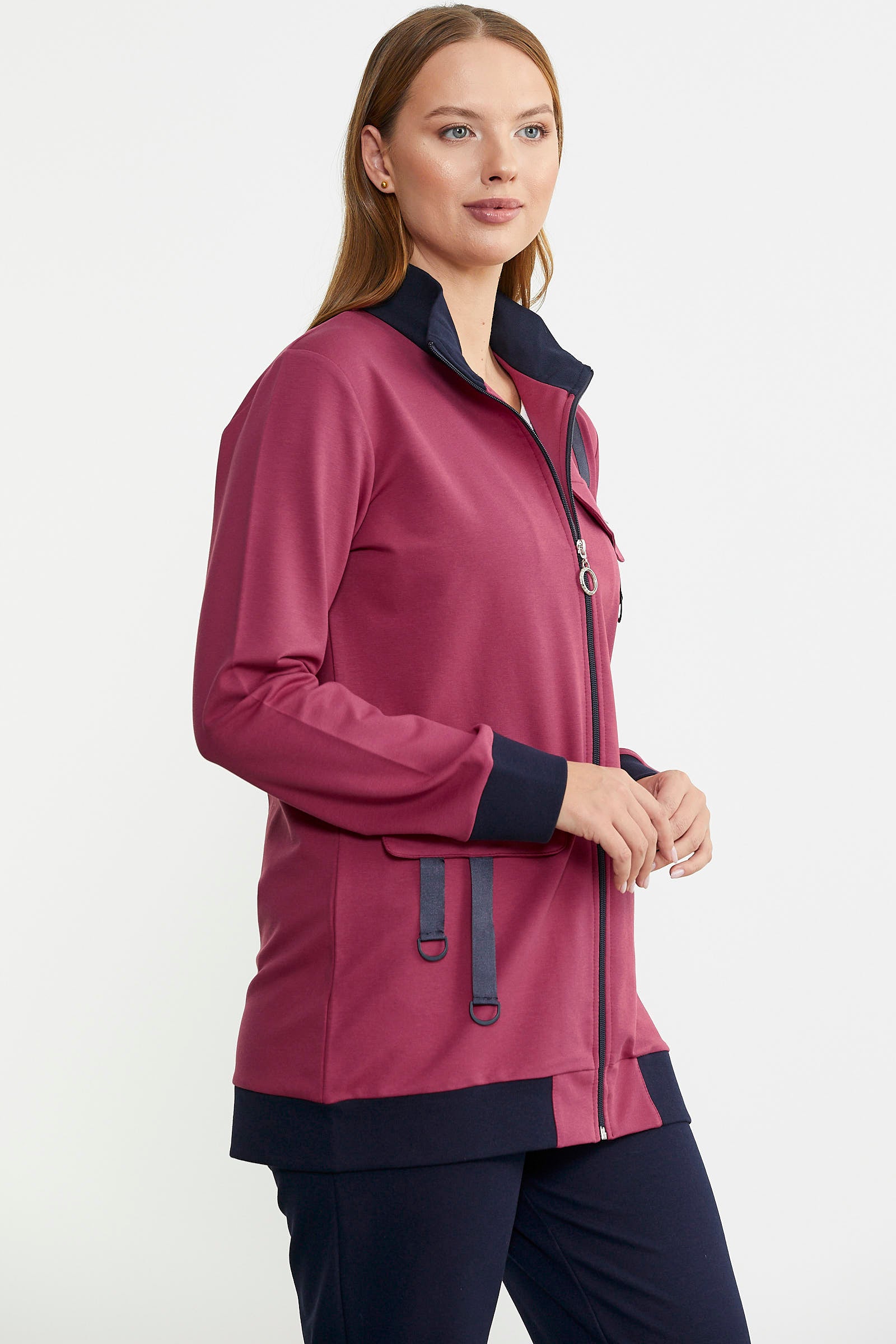 Renk Kombinli Rahat Kalıp Eşofman Takım - Pembe - Sementa