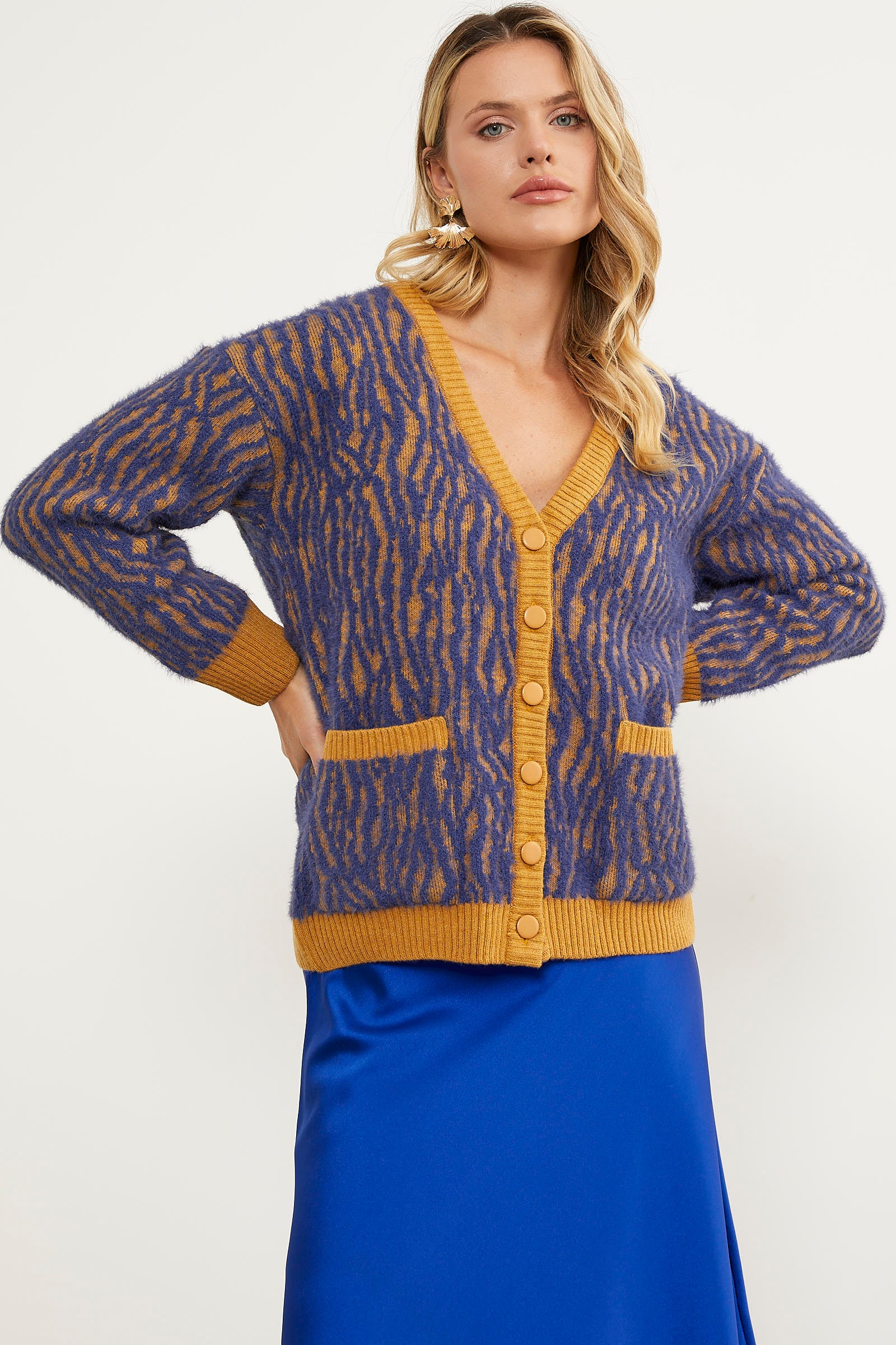 Renk Kombinli Yumoş Triko Hırka - Güneş (6) Sementa