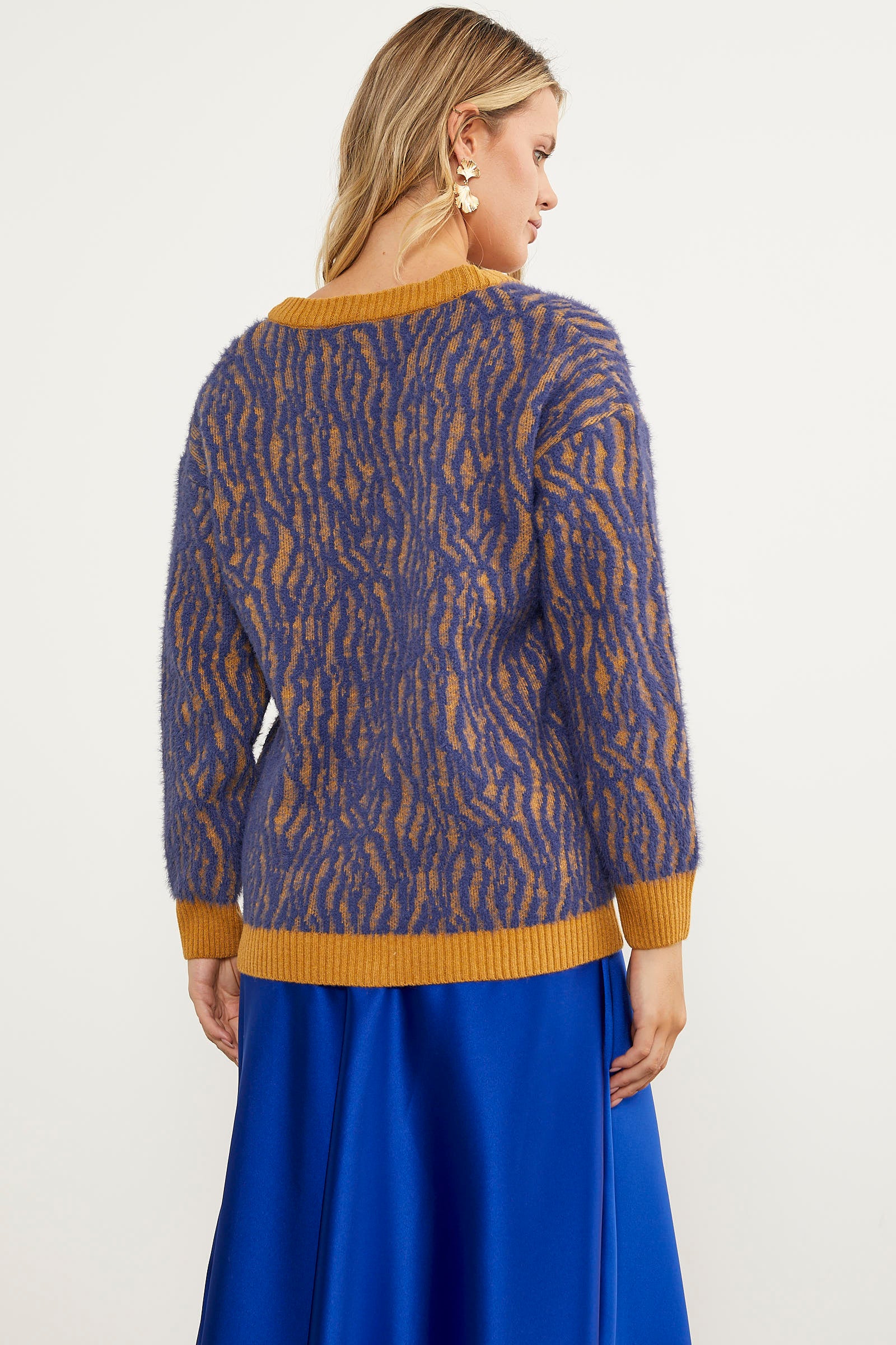 Renk Kombinli Yumoş Triko Hırka - Güneş (8) Sementa