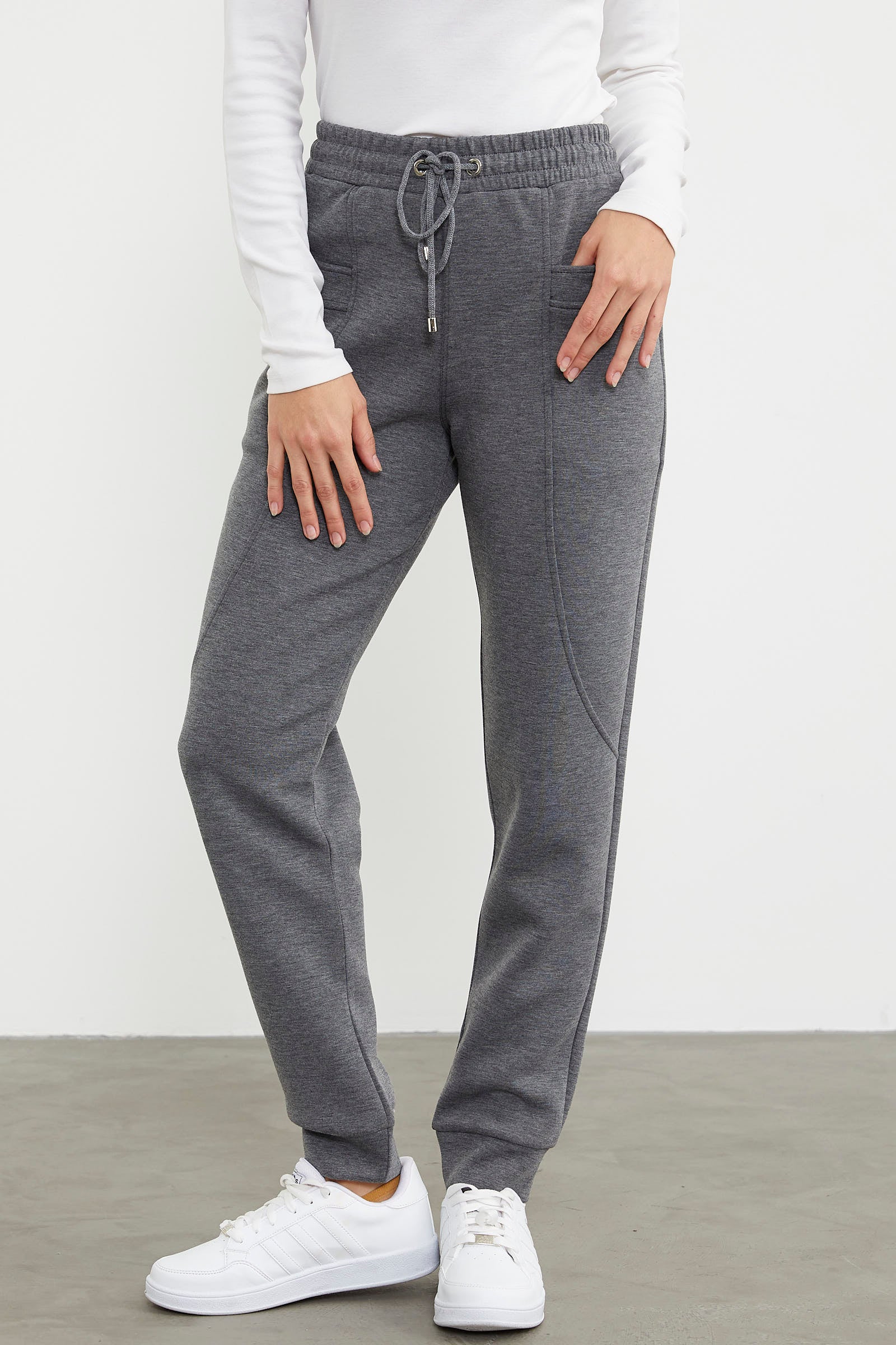 Scuba Kumaş Cepli Eşofman Altı - Antrasit (3) Sementa