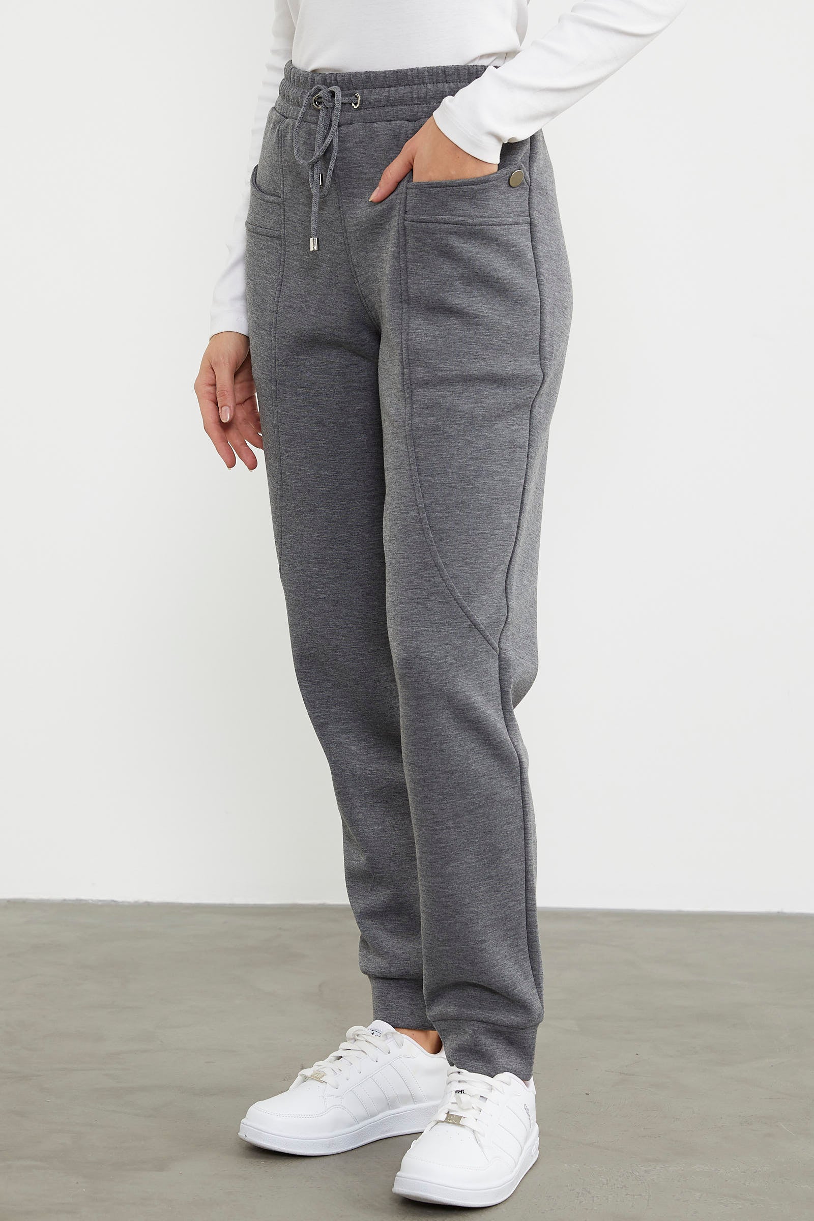 Scuba Kumaş Cepli Eşofman Altı - Antrasit (5) Sementa