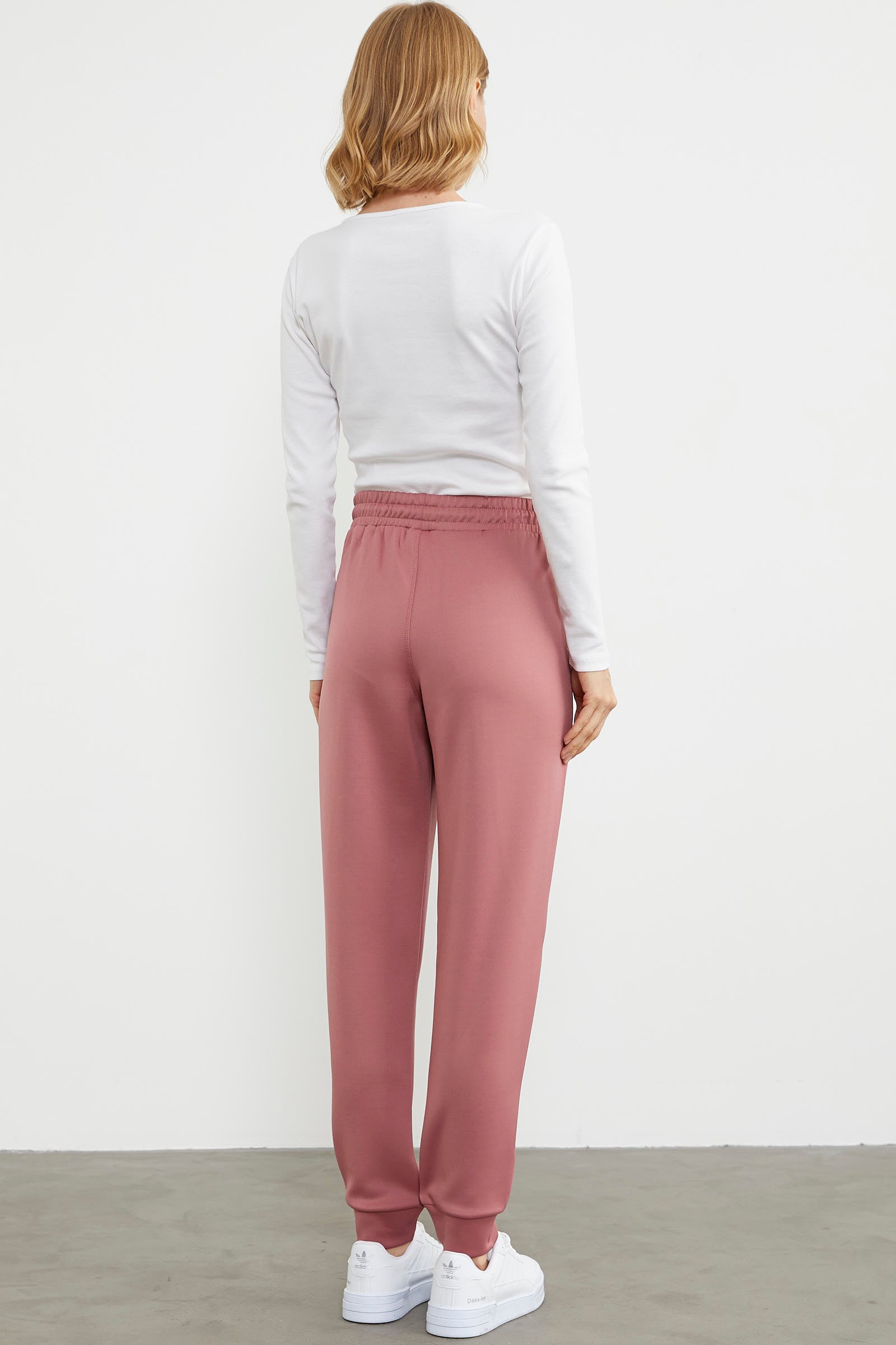 Scuba Kumaş Cepli Eşofman Altı - Gül (5) Sementa