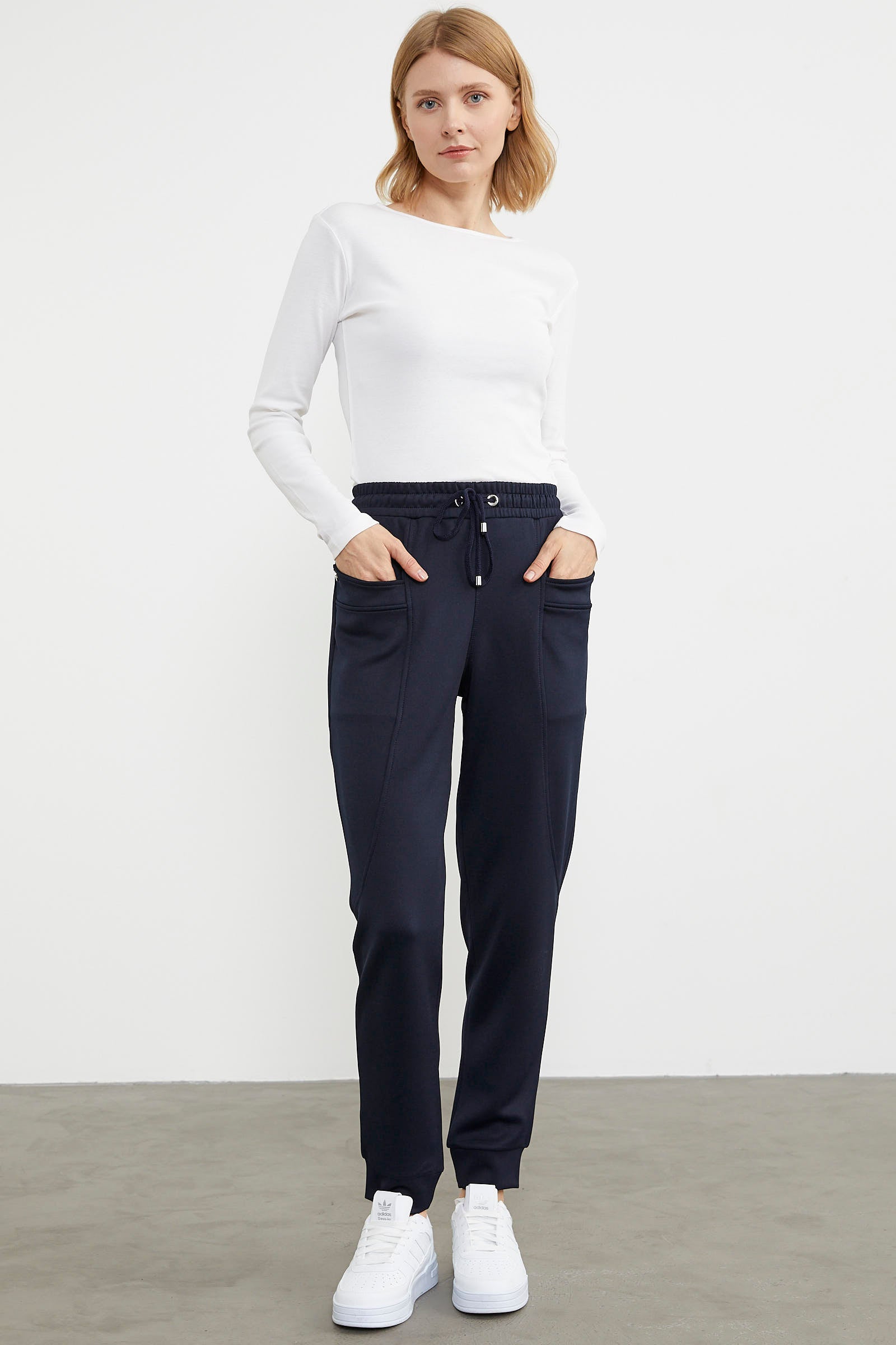 Scuba Kumaş Cepli Eşofman Altı - Lacivert (1) Sementa