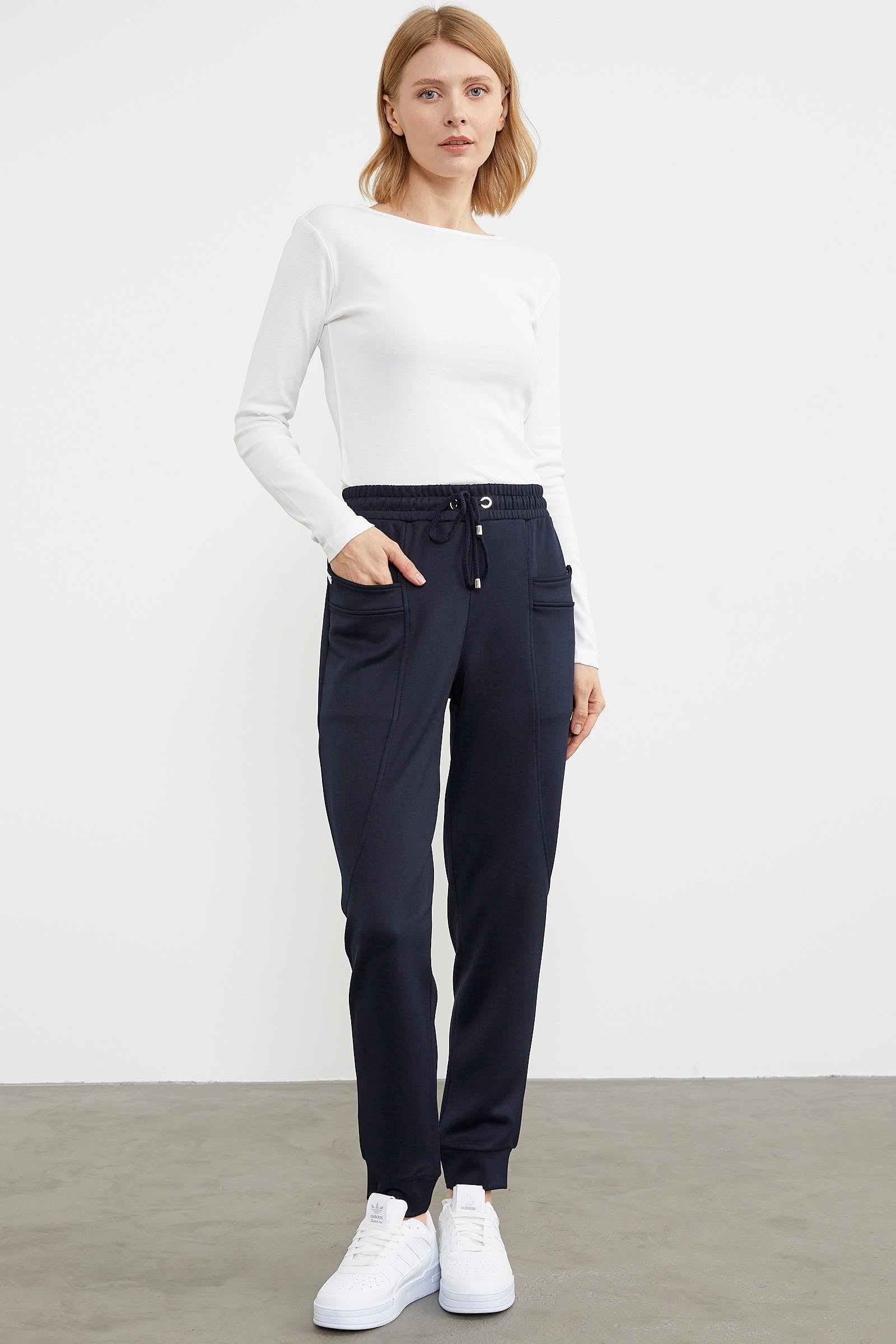 Scuba Kumaş Cepli Eşofman Altı - Lacivert (2) Sementa