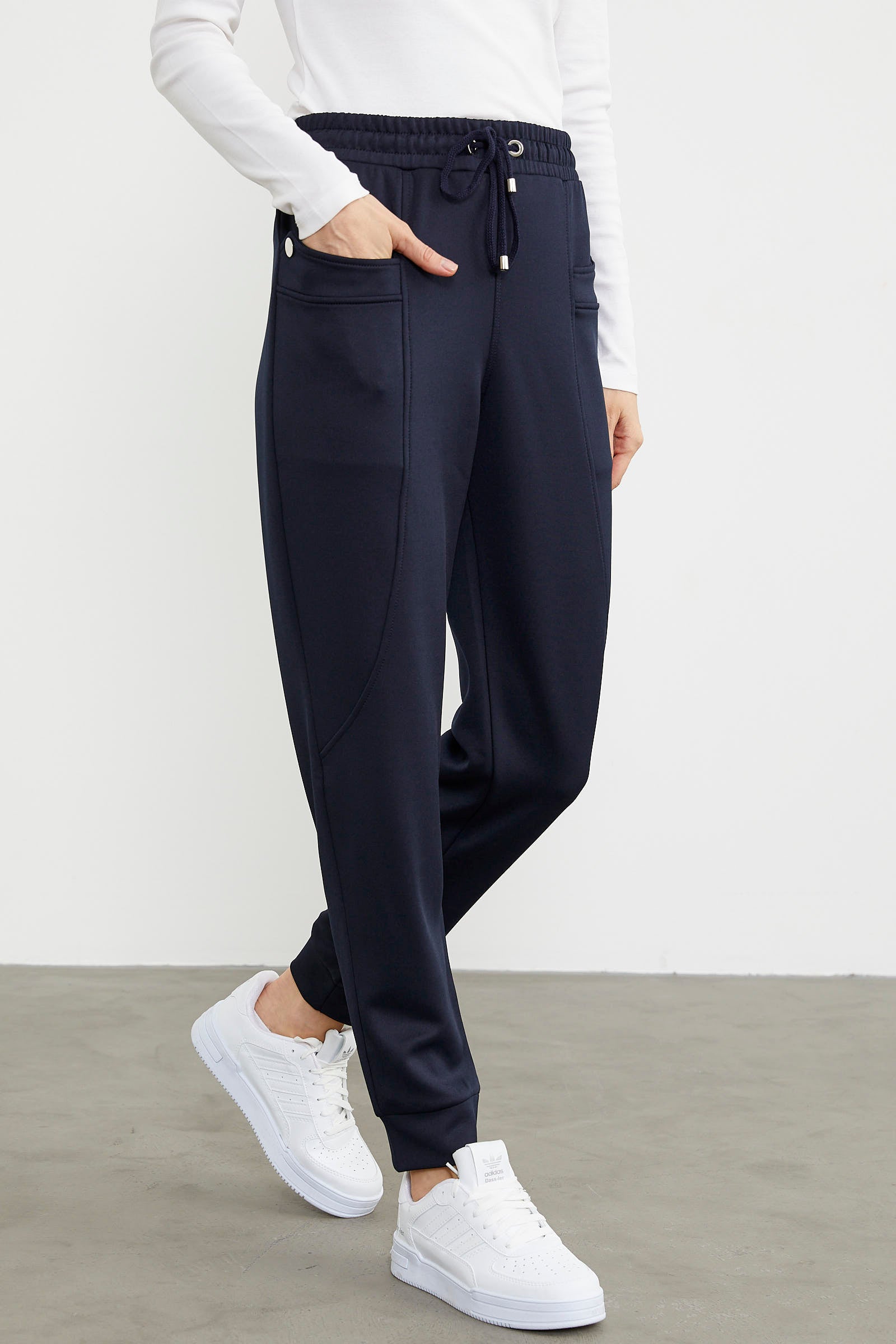 Scuba Kumaş Cepli Eşofman Altı - Lacivert (3) Sementa