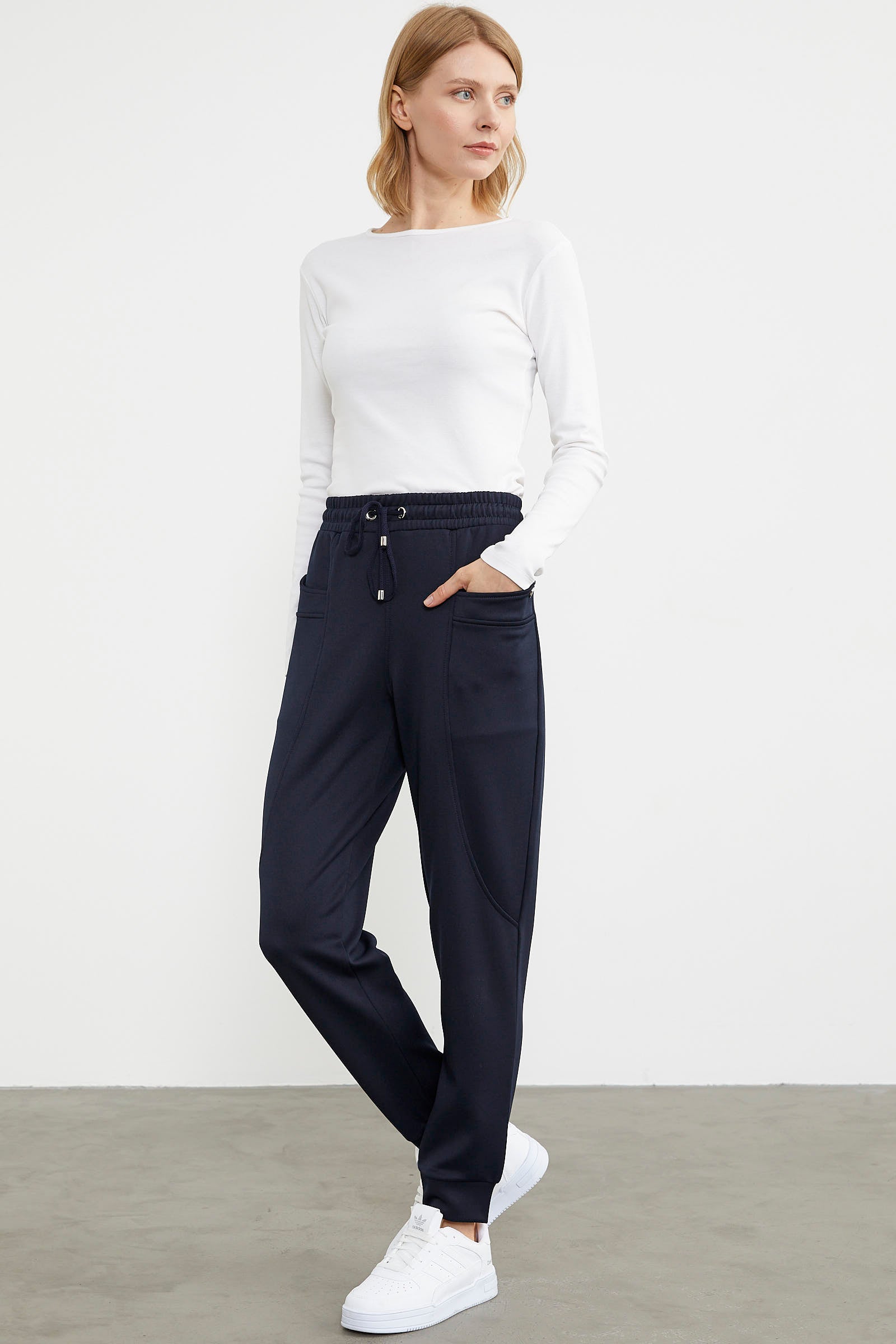 Scuba Kumaş Cepli Eşofman Altı - Lacivert (5) Sementa