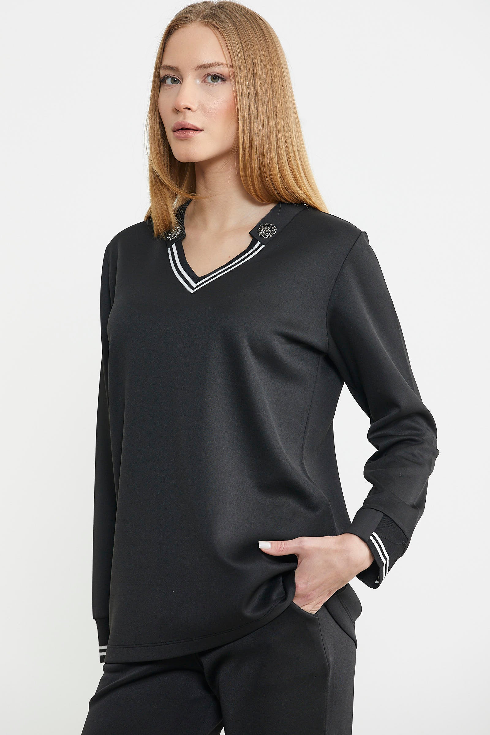 Scuba Yaka Detaylı Eşofman Takım - Siyah - Sementa