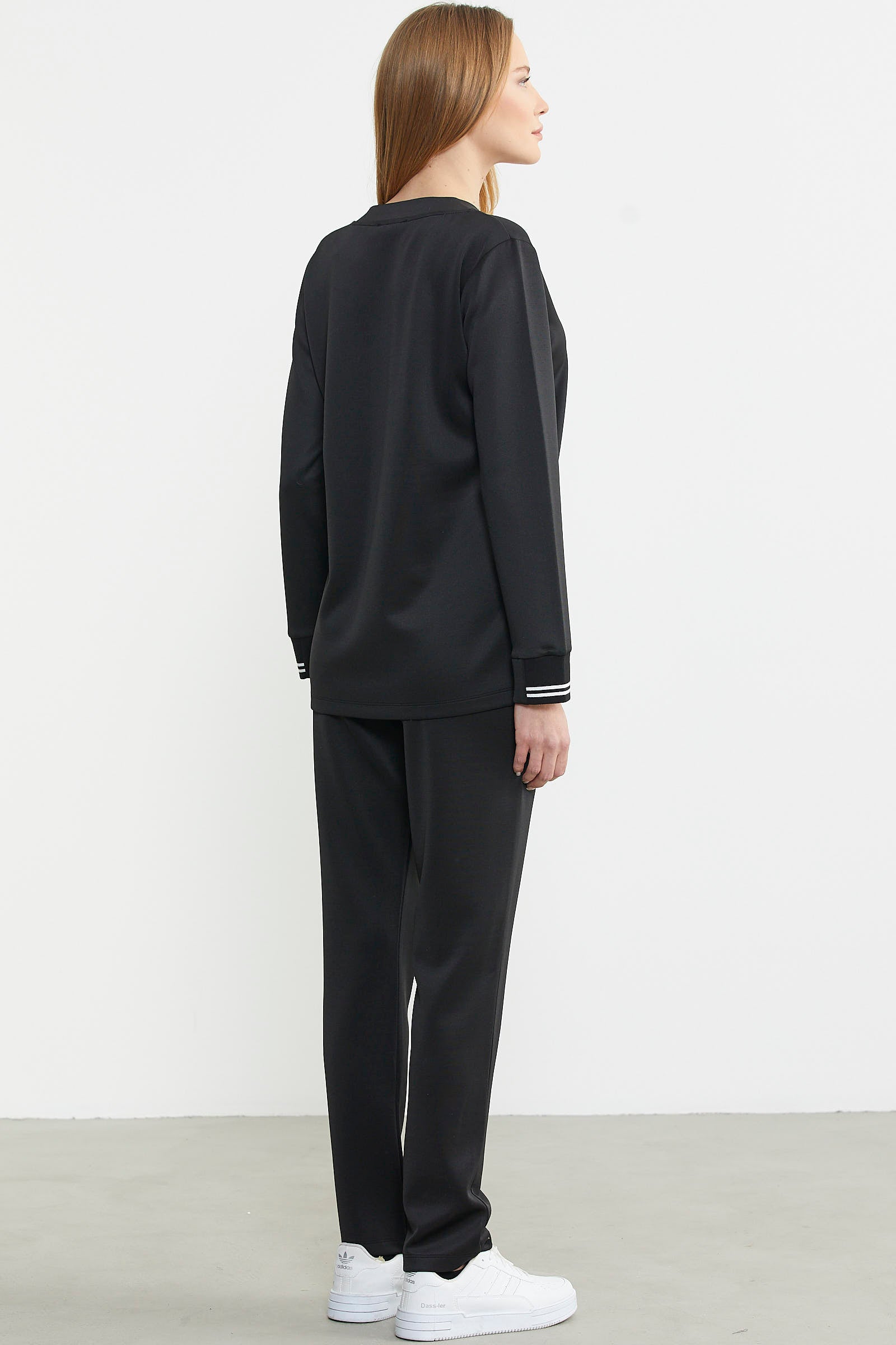 Scuba Yaka Detaylı Eşofman Takım - Siyah - Sementa