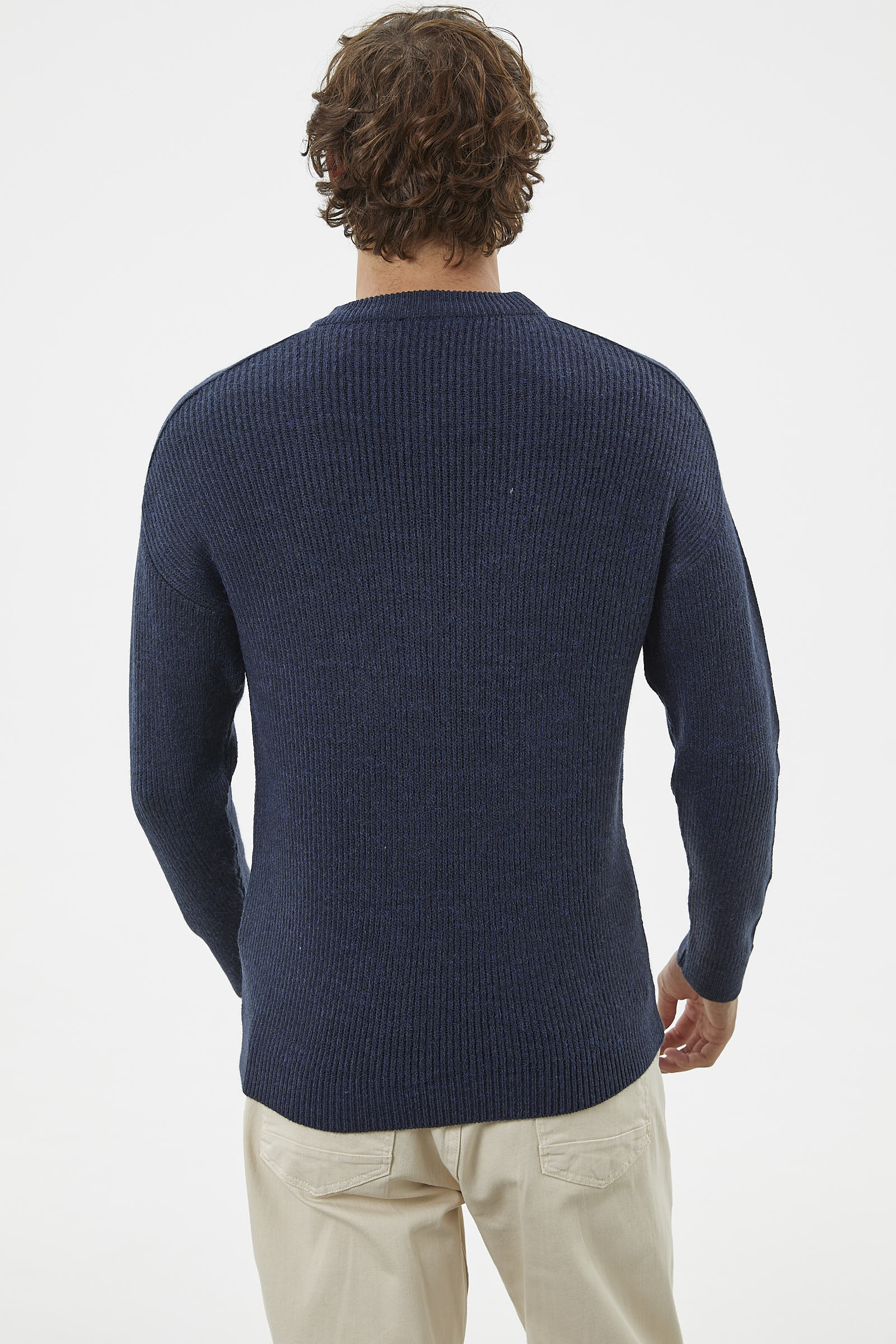 Selanik Örgü Basic Triko Kazak - Lacivert (5) Sementa