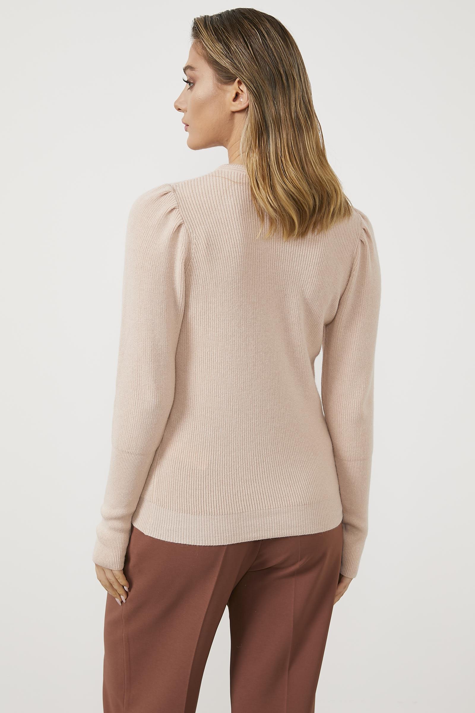 Sıfır Yaka Omuzları Düğmeli Triko Kazak - Pembe (6) Sementa