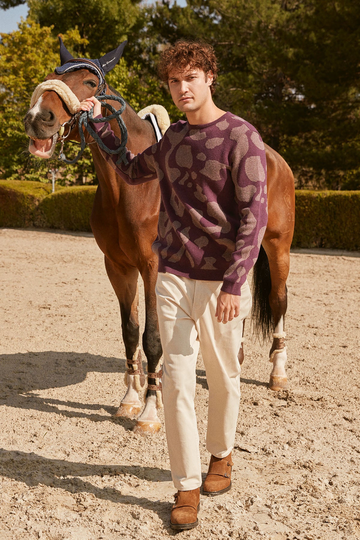 Sıfır Yaka Triko Kazak - Mor (2) Sementa