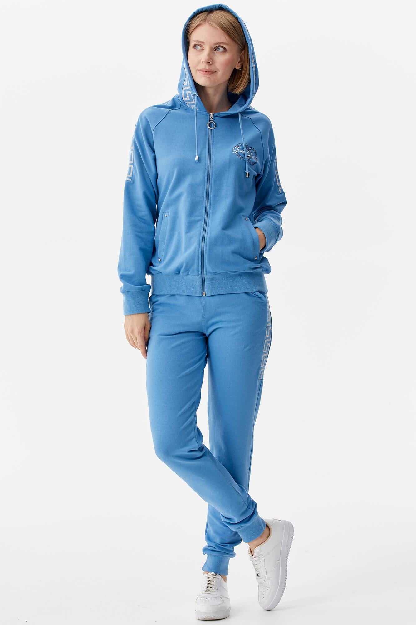 Sim Örgü Detaylı Kapüşonlu Eşofman Takım - Mavi (6) Sementa