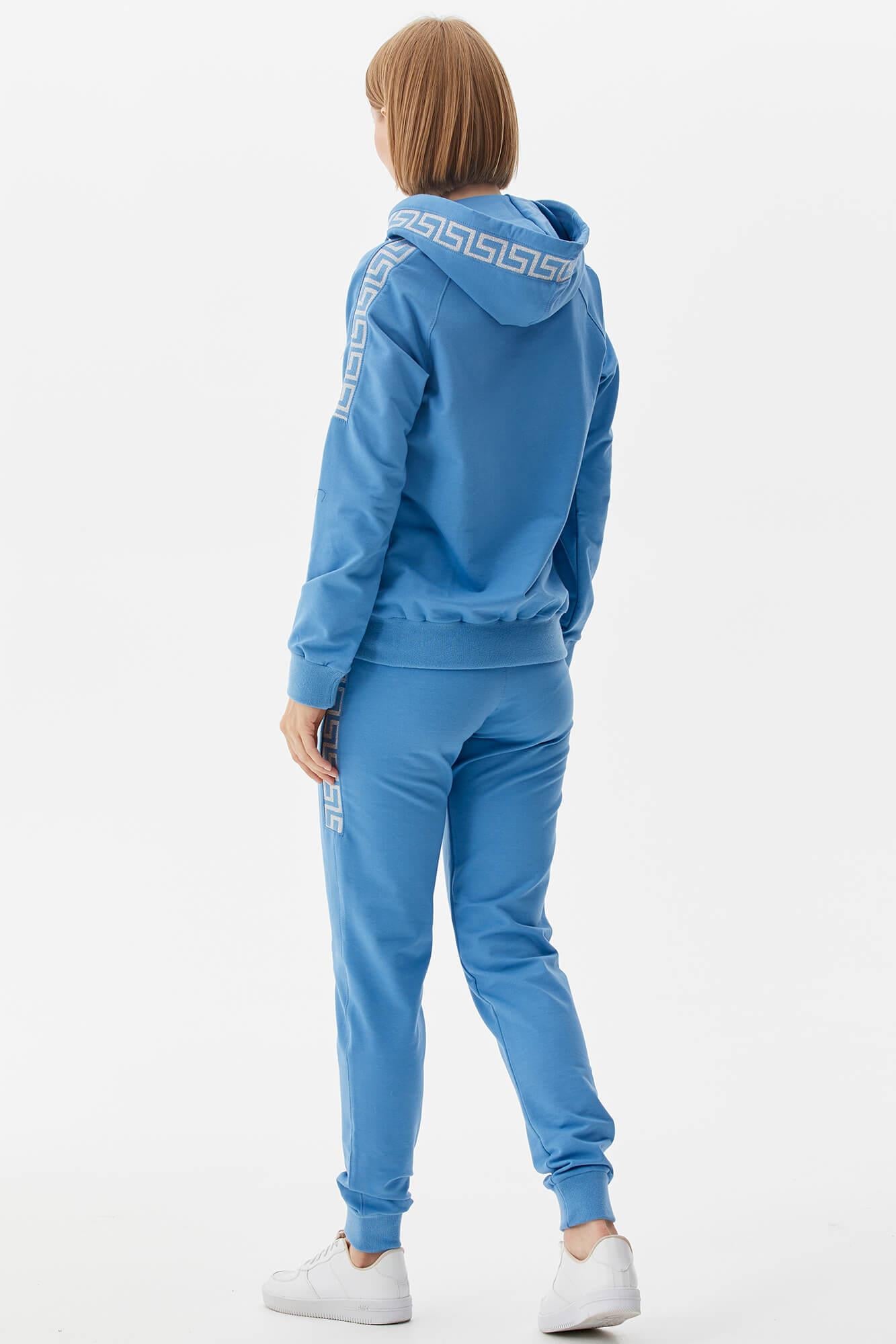 Sim Örgü Detaylı Kapüşonlu Eşofman Takım - Mavi (7) Sementa