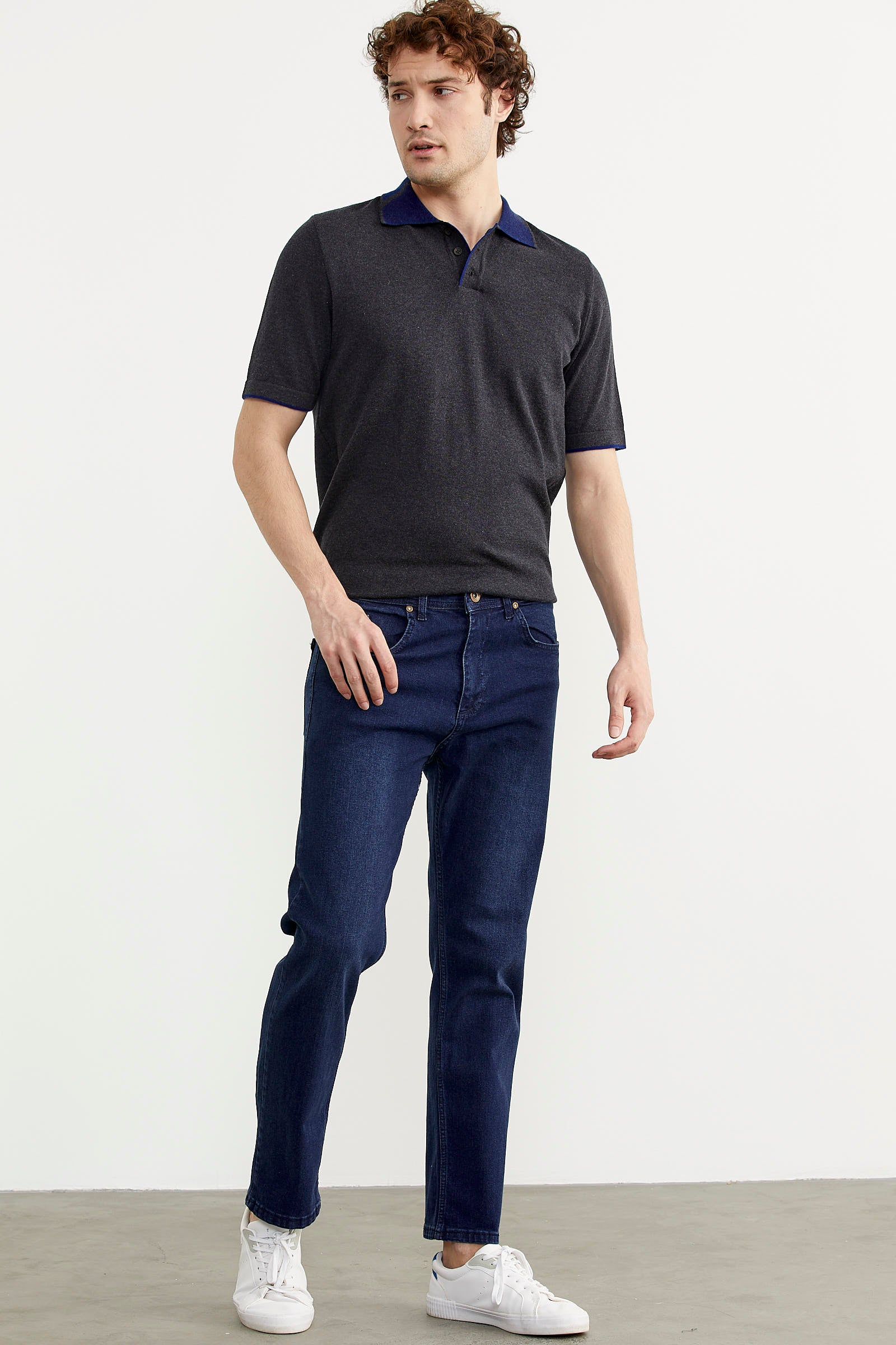 Skinny Fit Normal Bel Jean Pantolon - Koyu Mavi (2) Sementa