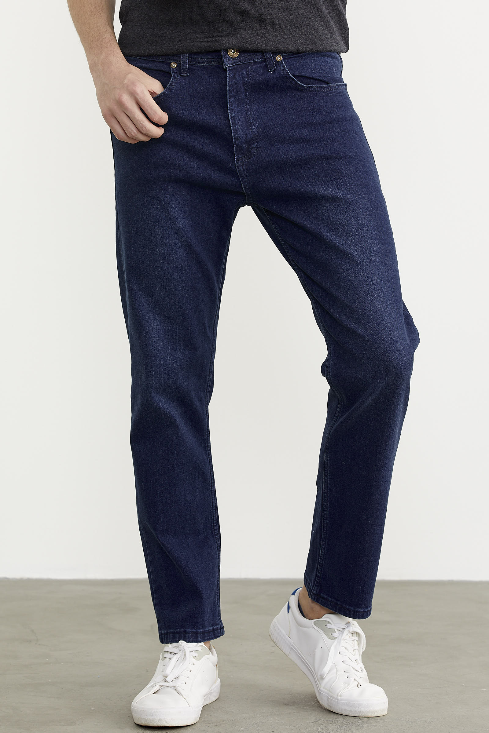 Skinny Fit Normal Bel Jean Pantolon - Koyu Mavi (3) Sementa