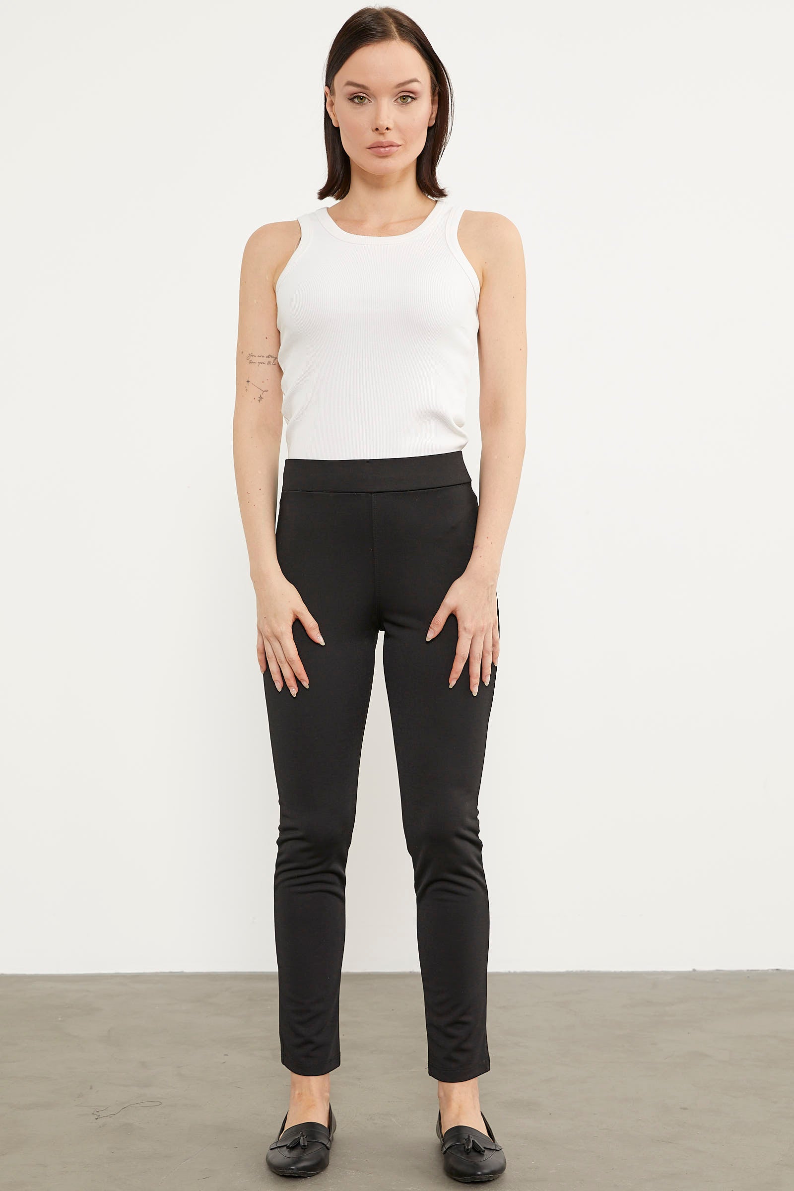 Süs Cepli Aksesuar Detaylı Tayt - Siyah (1) Sementa