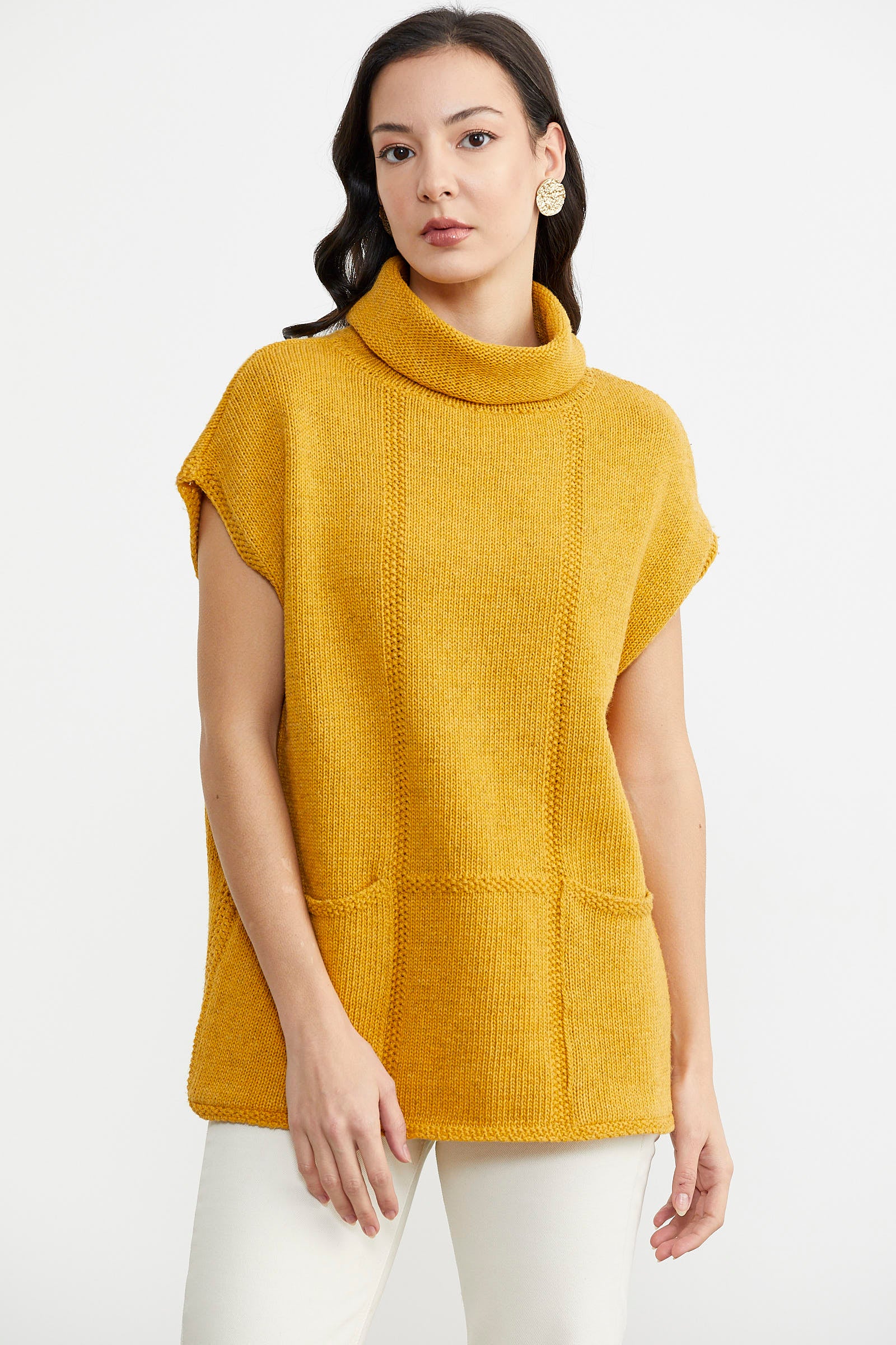 Tam Balıkçı Kısa Kol Triko Kazak - Güneş (1) Sementa