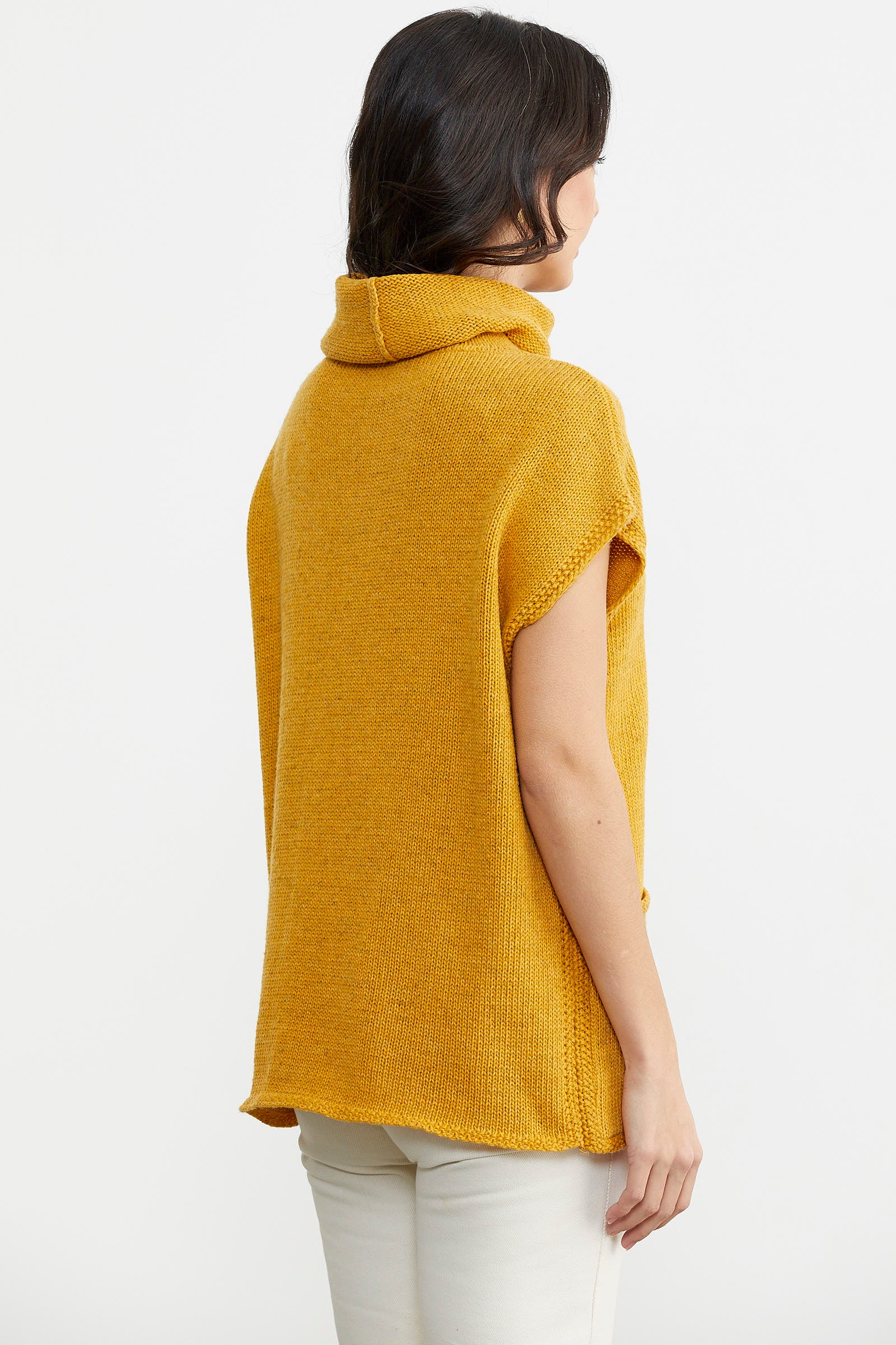 Tam Balıkçı Kısa Kol Triko Kazak - Güneş (5) Sementa