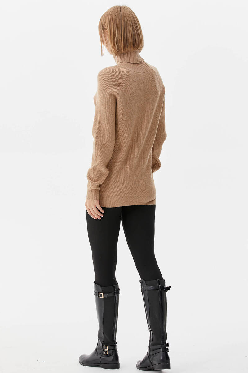 Tam Balıkçı Triko Kazak - Bej (4) Sementa