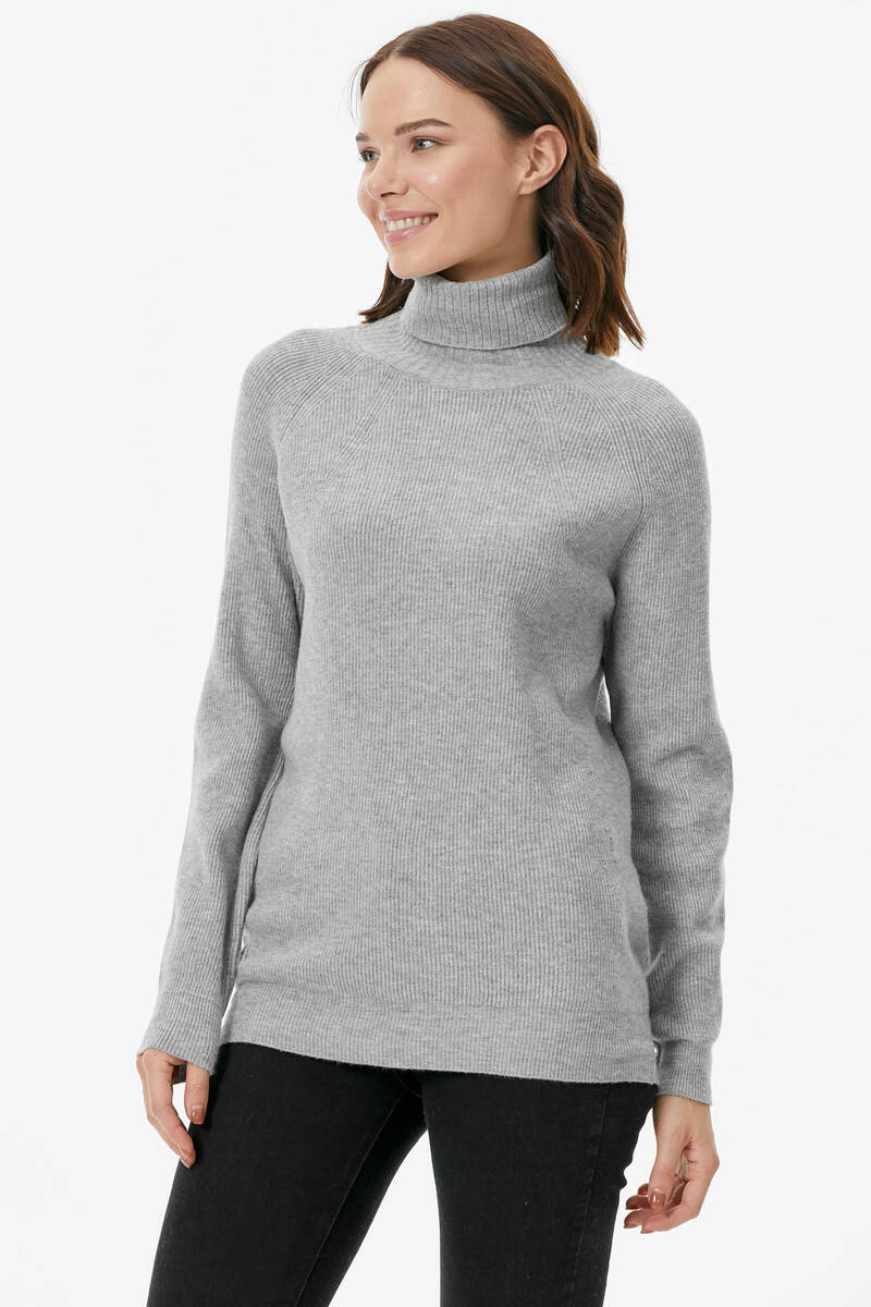 Tam Balıkçı Triko Kazak - Gri (4) Sementa