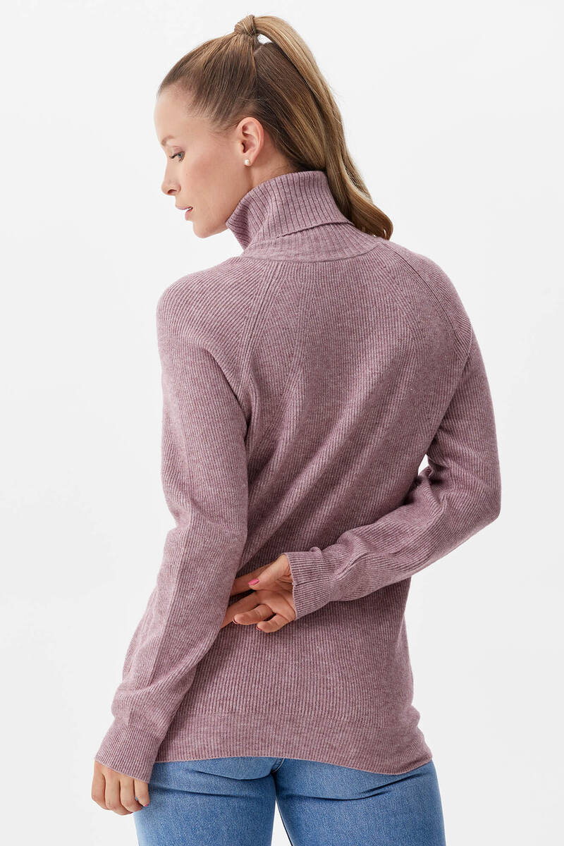 Tam Balıkçı Triko Kazak - Gül (4) Sementa