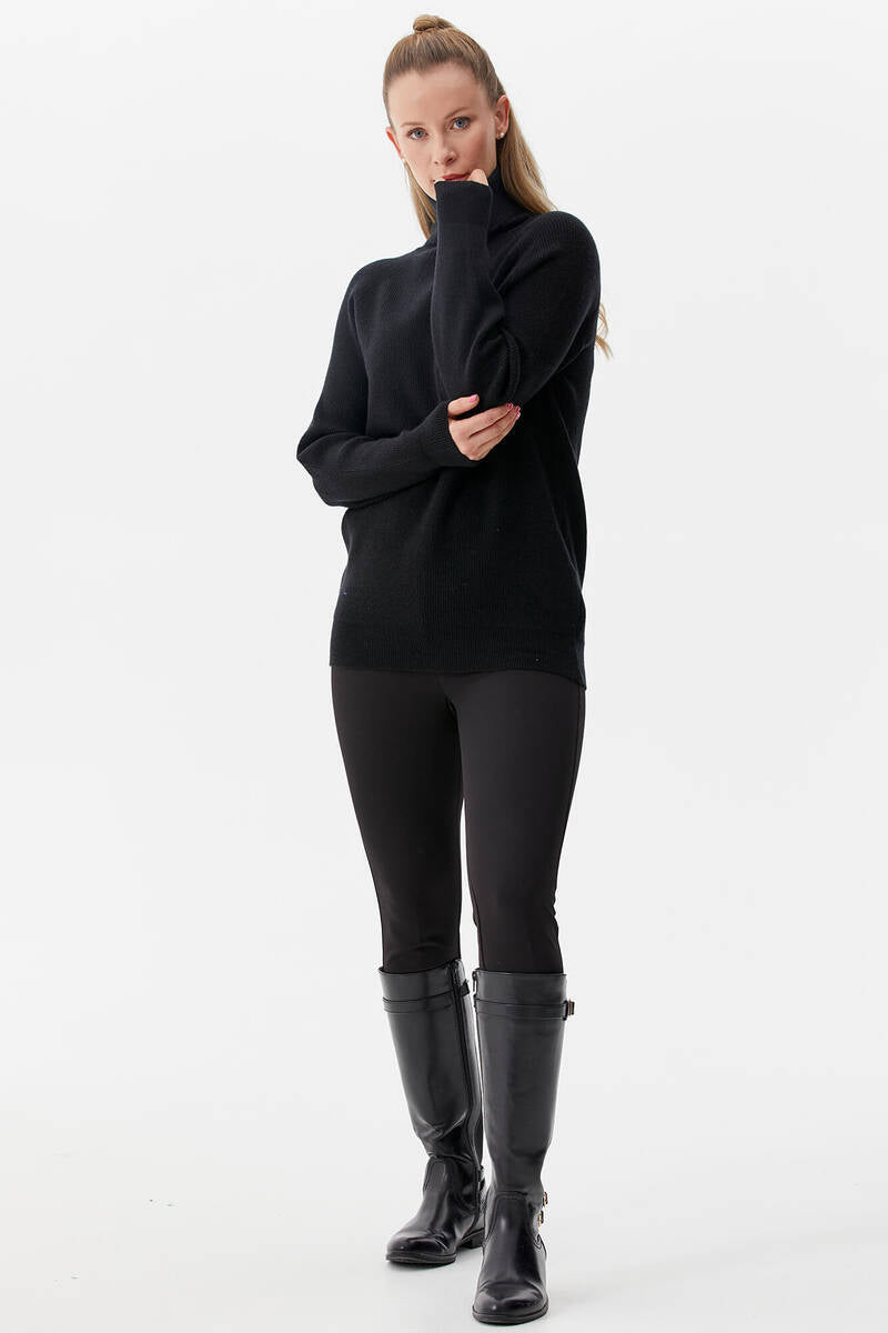 Tam Balıkçı Triko Kazak - Siyah (4) Sementa