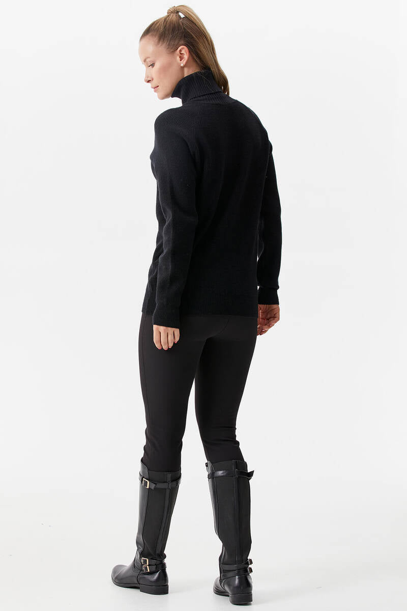 Tam Balıkçı Triko Kazak - Siyah (5) Sementa