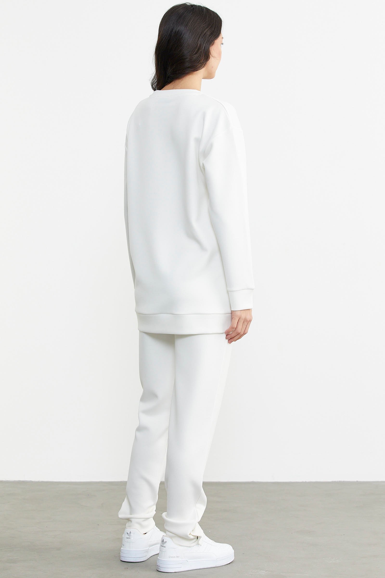 Taş Detaylı Rahat Kalıp Eşofman Takım - Ekru (6) Sementa